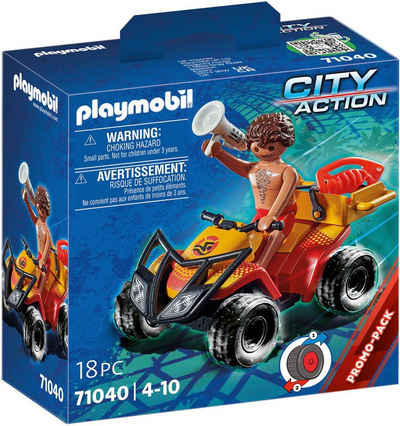 Playmobil® Konstruktions-Spielset Rettungsschwimmer-Quad (71040), City Action, (18 St), Made in Europe