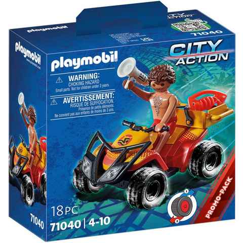 Playmobil® Konstruktions-Spielset Rettungsschwimmer-Quad (71040), City Action, (18 St), Made in Europe