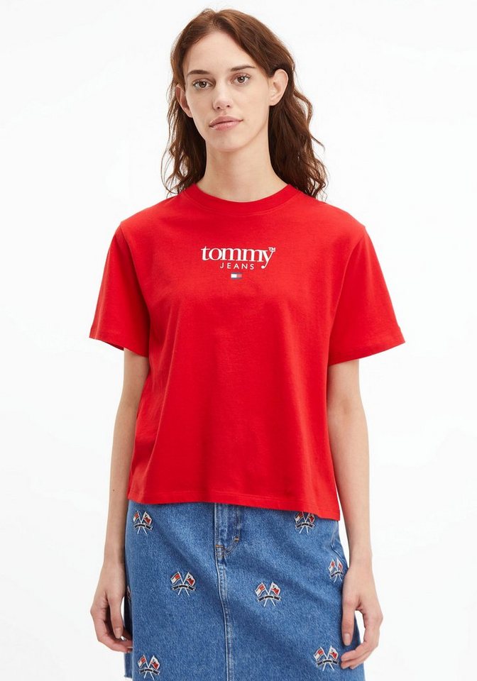 Tommy Jeans Kurzarmshirt TJW CLASSIC ESSENTIAL LOGO 1 SS mit gestickter  Tommy Jeans Logo-Flag