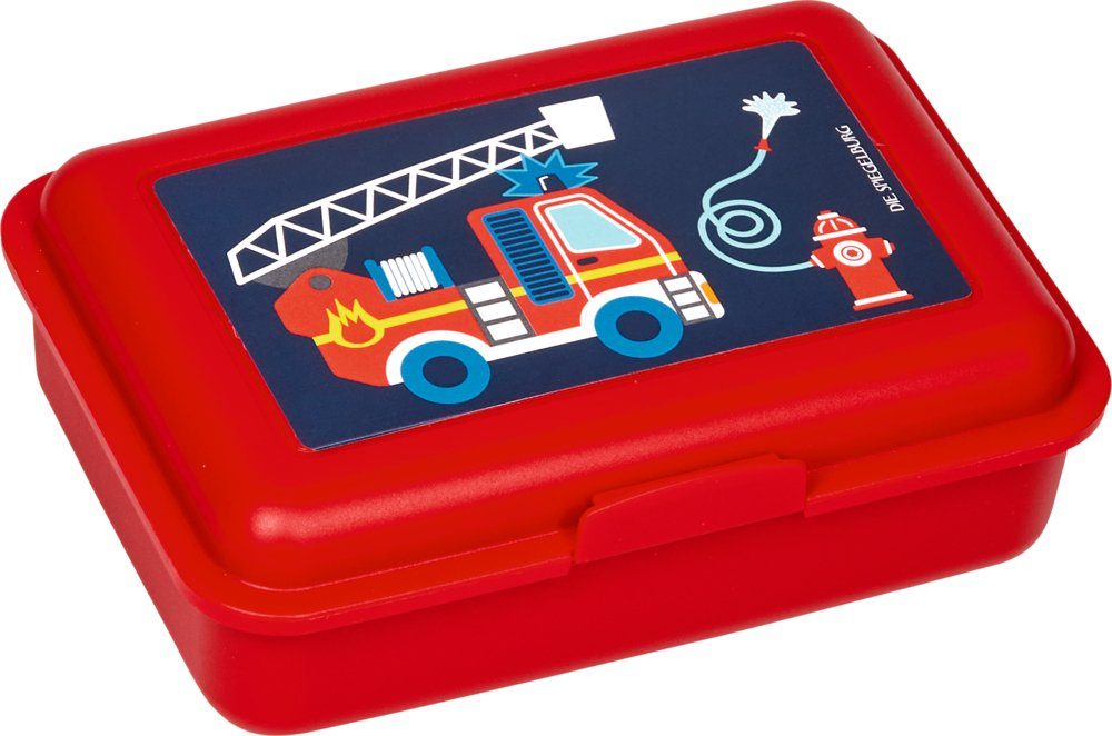 Lunchbox DIE rot (Set, 1), Butterbrotdose ich (Wenn SPIEGELBURG rot Brotzeitbox, bin) Feuerwehr groß Kl. mal 2-tlg., Kunststoff, COPPENRATH