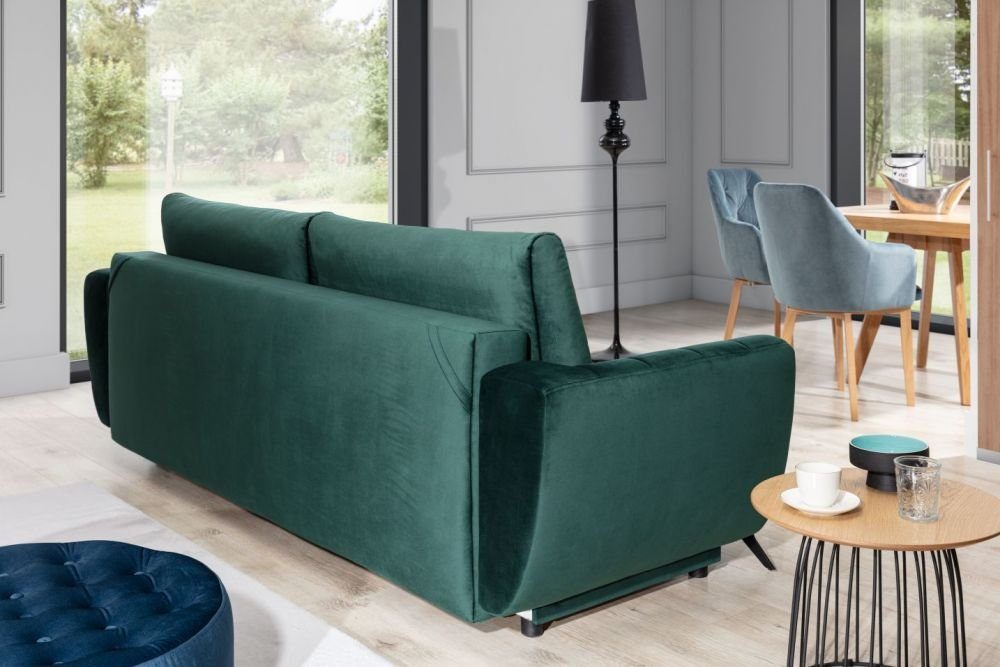 MOEBLO Schlafsofa SIGMA, Sofa, Couch für Wohnzimmer, Federkern Sofagarnitur Polstersofa Wohnlandschaft, mit Schlaffunktion und Bettkasten