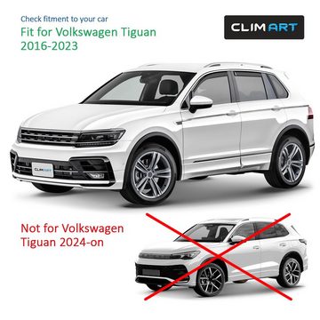 Clim Art Auto-Fußmatte CLIM ART Volkswagen Tiguan 2016-2023, Integrierte Deflektoren, 4 Stück (4 St)