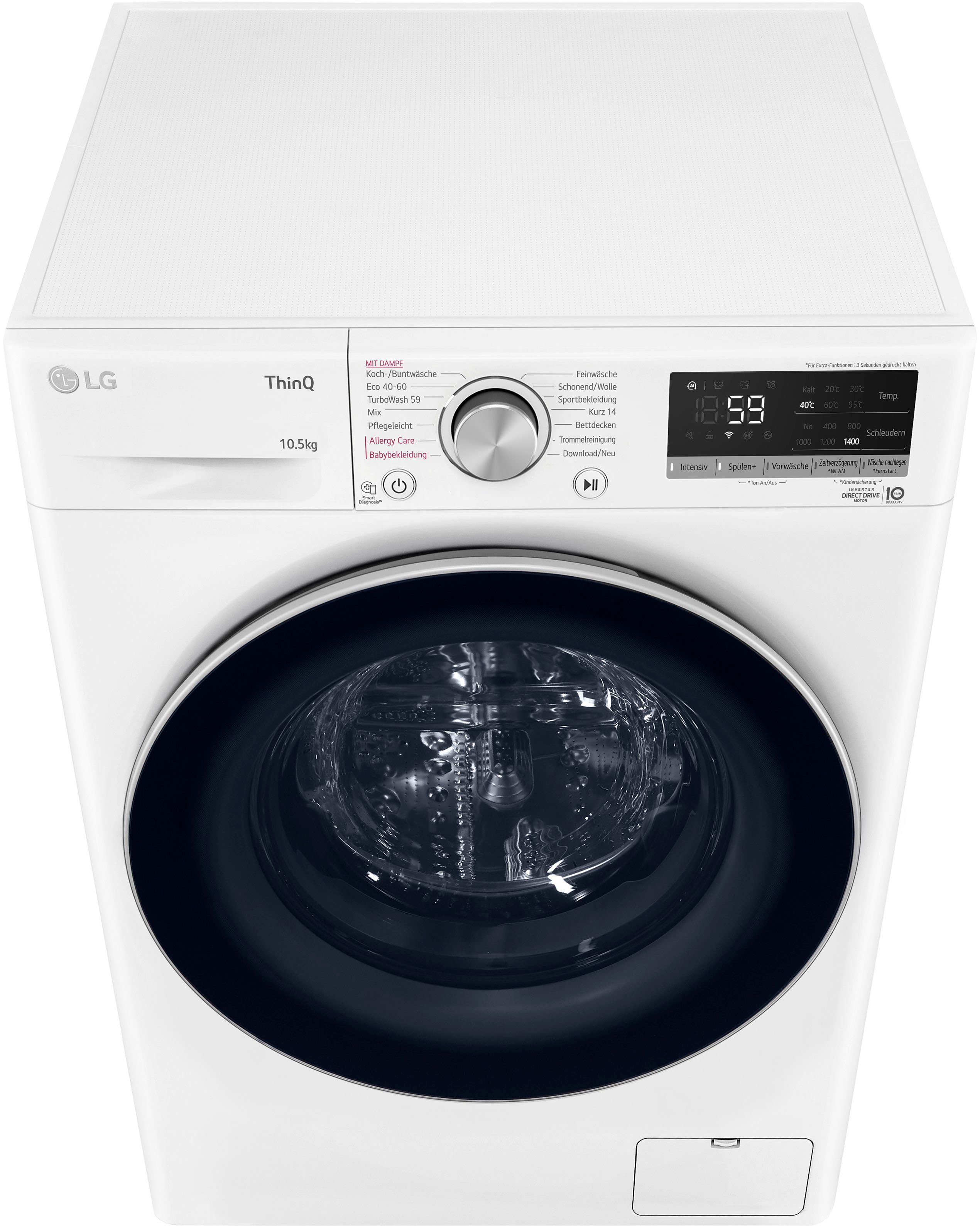 LG Waschmaschine F4WV70X1, 10,5 kg, U/min 1400