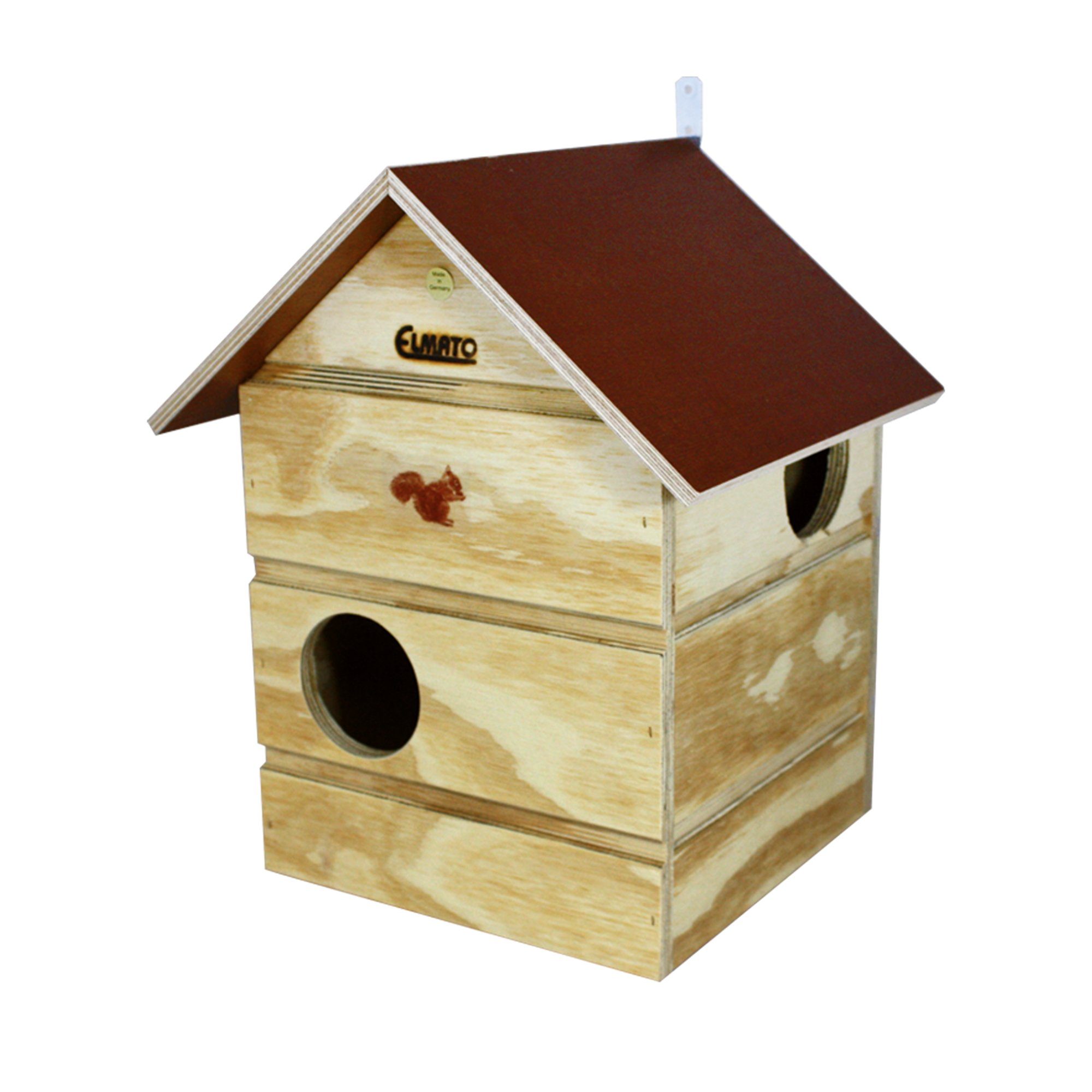 ELMATO Futterhaus Elmato 10226 Eichhörnchen Futterhaus Nistkasten Wildtier, 24x24x37cm