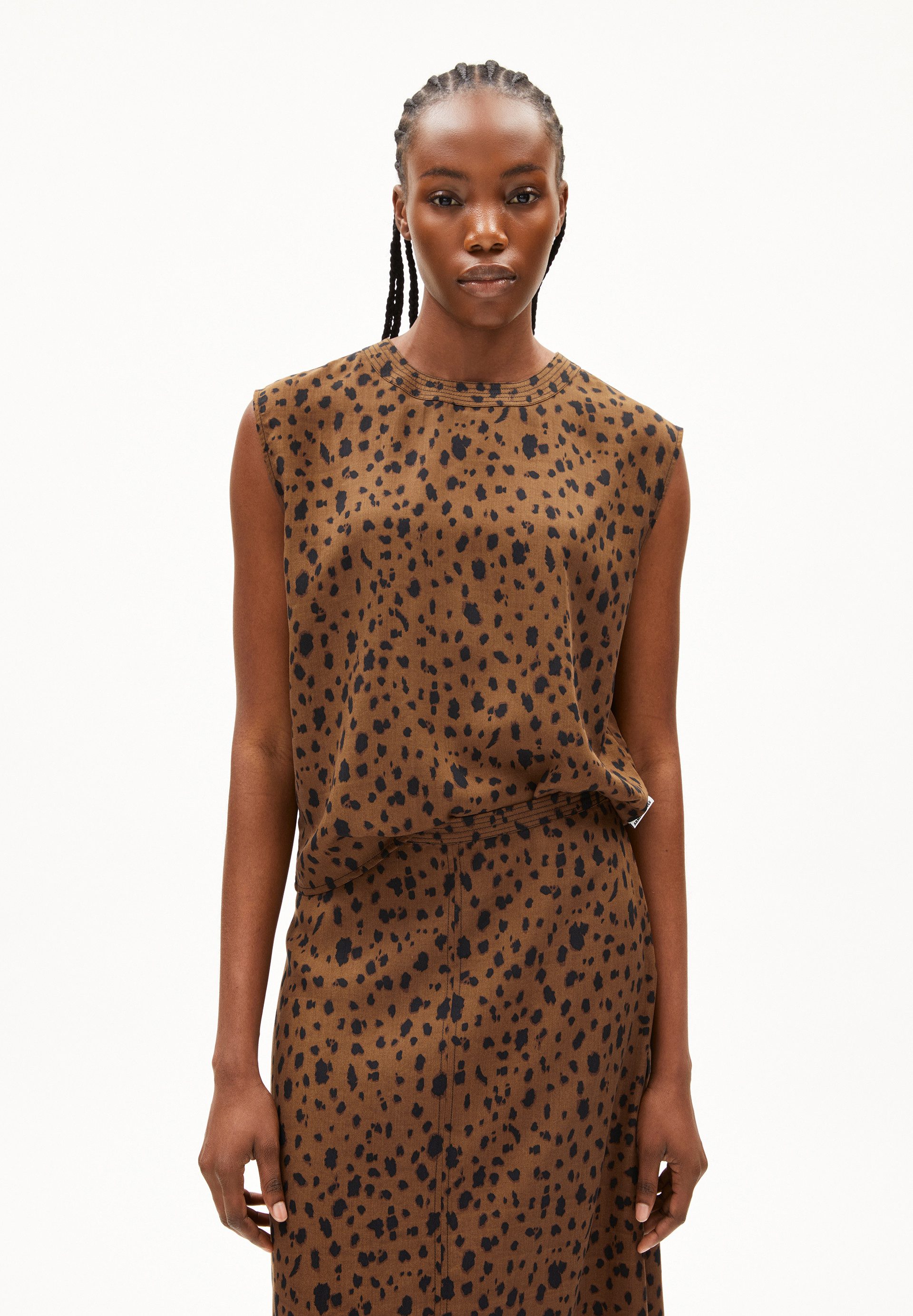 Armedangels Kurzarmbluse NERAALI LEOPAA Bluse aus günstig online kaufen
