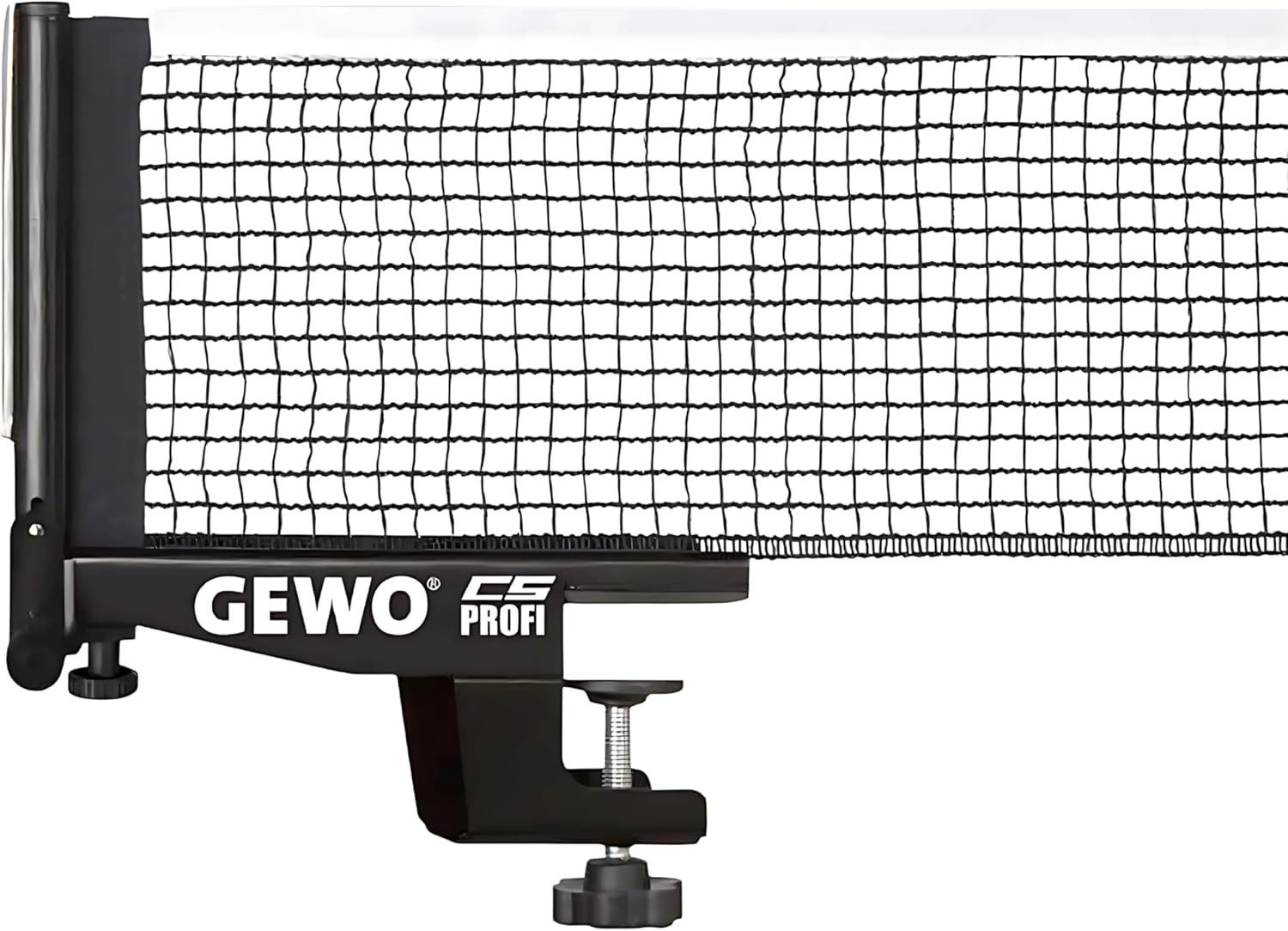 Gewo Tischtennisnetz CS Profi, 183cm lang, Metallgarnitur, Tischtennisnetz schwarz