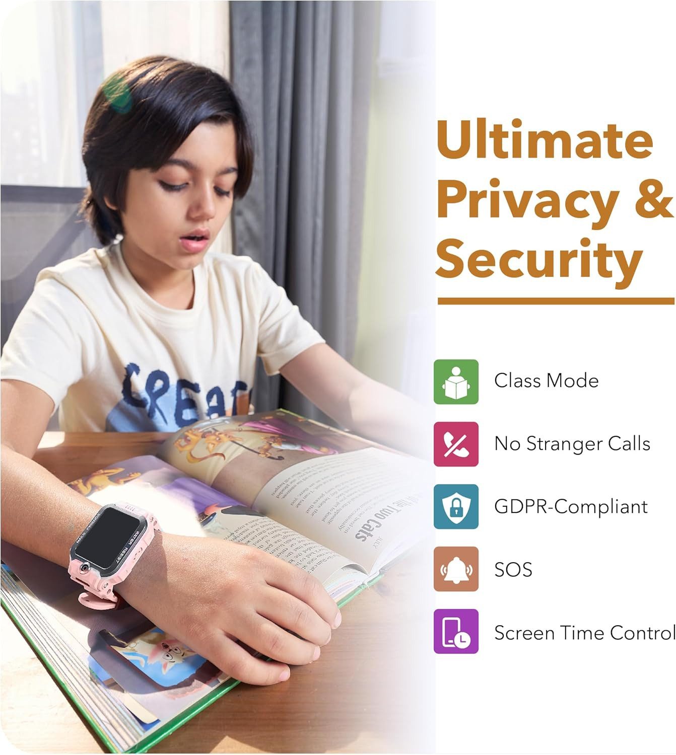 imoo Z7 Smartwatch (3,9 cm, sim karte), Kinder Smartwatch mit Videoanruf, GPS-Ortung, Fitness