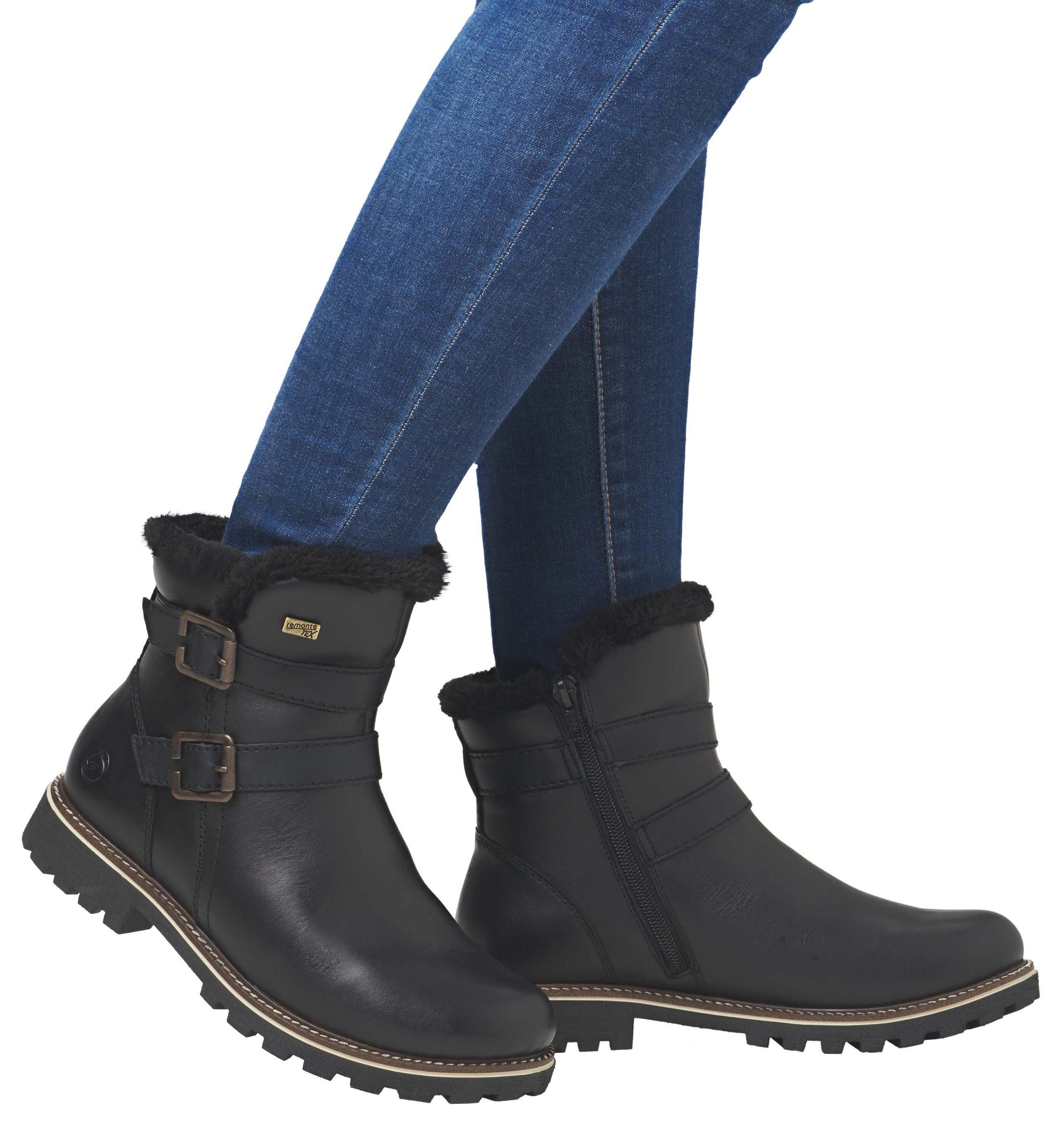 Remonte Winterboots, Blockabsatz, Winterstiefelette, Outdorrschuh mit günstig online kaufen