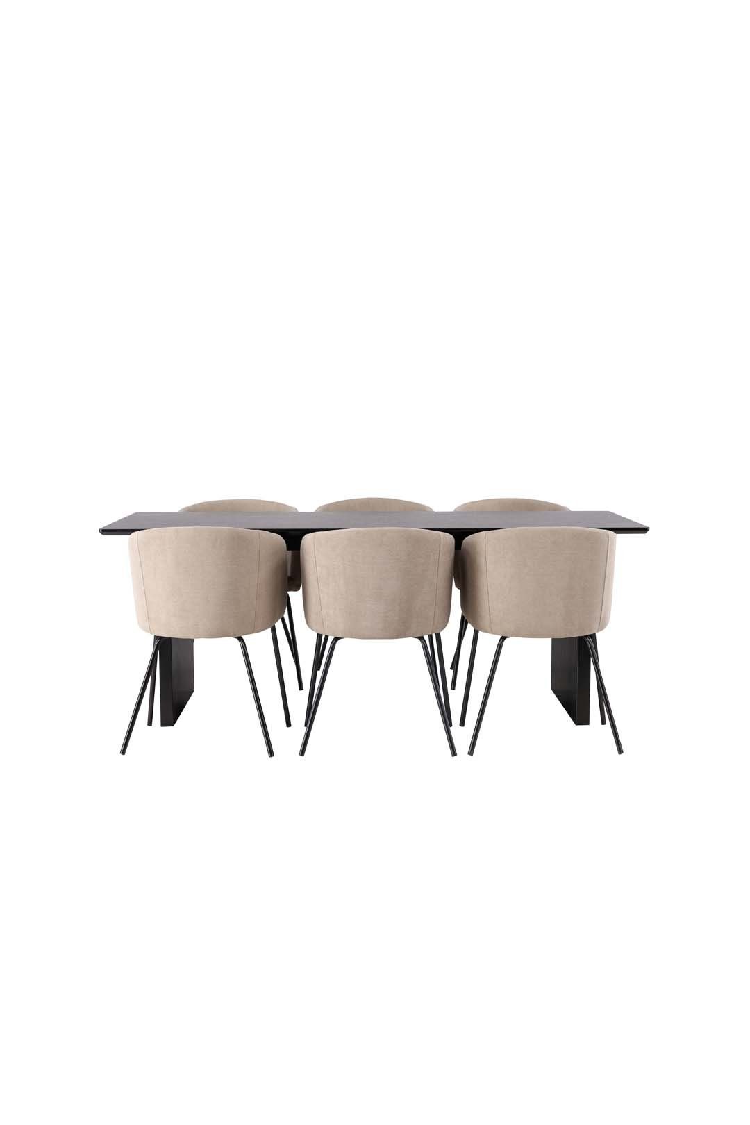 ebuy24 Essgruppe Vail Essgruppe Tisch schwarz günstig online kaufen