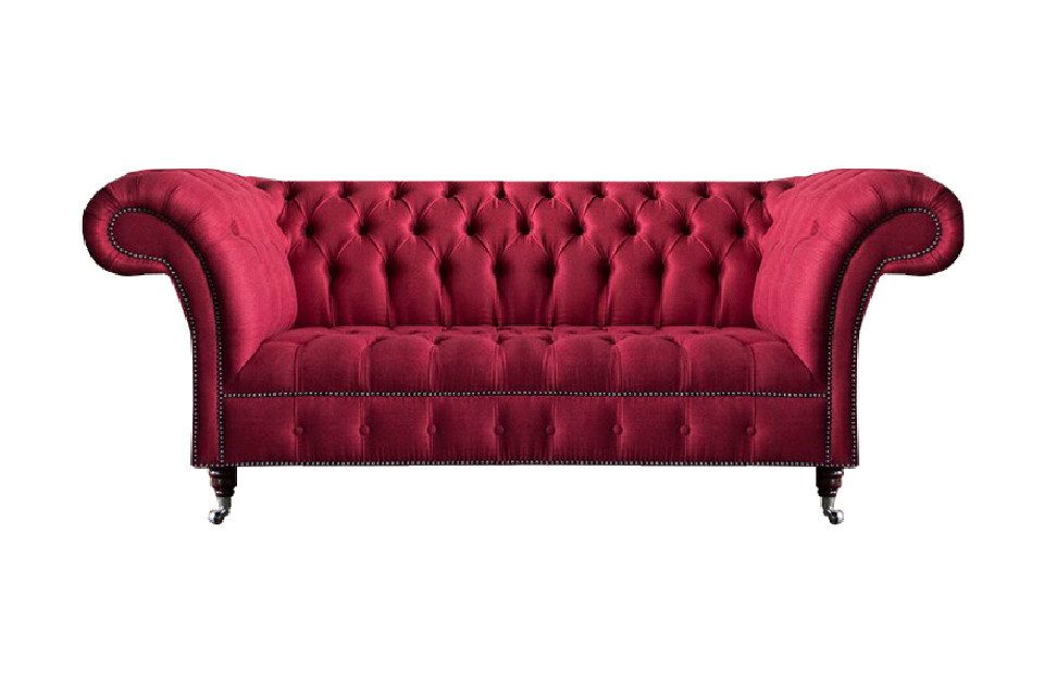 Xlmoebel Chesterfield-Sofa Luxuriöses rosa Sofa aus hochwertigem Textil für stilvolles Wohnen, 1 Teile, Hergestellt in Europa