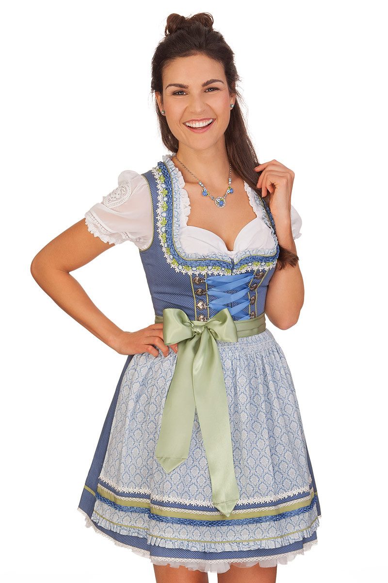 Krüger Madl Dirndl Mini Dirndl 2tlg. - LARA - blau