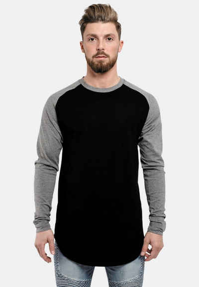 Blackskies T-Shirt Baseball Longshirt T-Shirt Schwarz Grau Medium