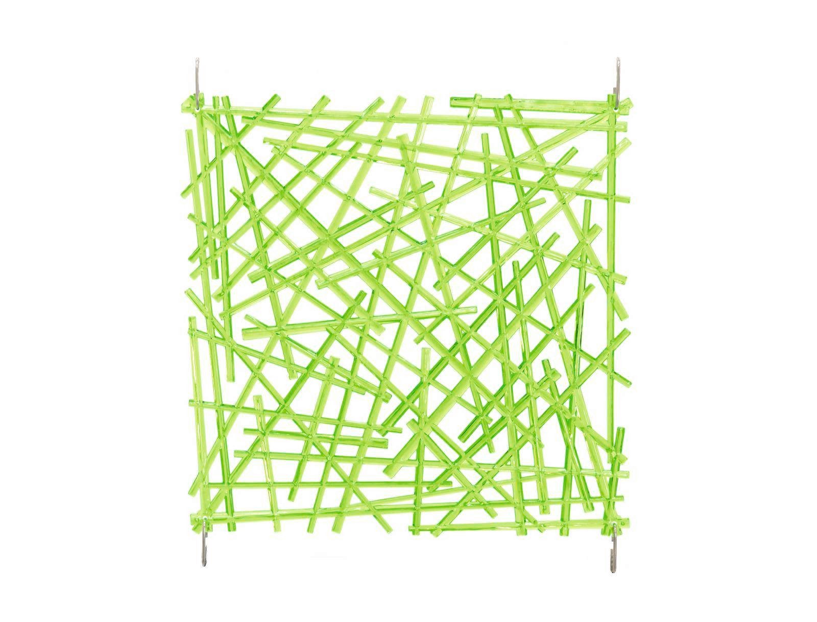INNA-Glas Raumteiler Lucie, Striche, grün, 4er Set, 30cm