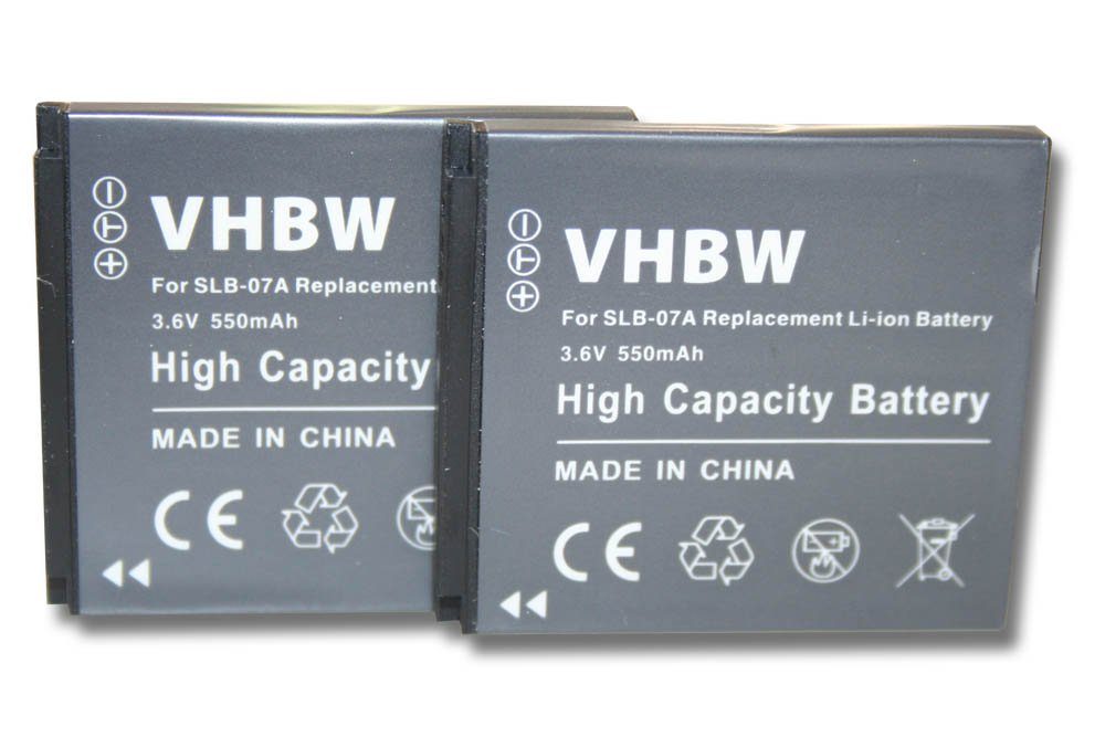 vhbw passend für Samsung ST45, ST50, ST500, ST550, ST550 2VIEW, ST600, Kamera-Akku 550 mAh