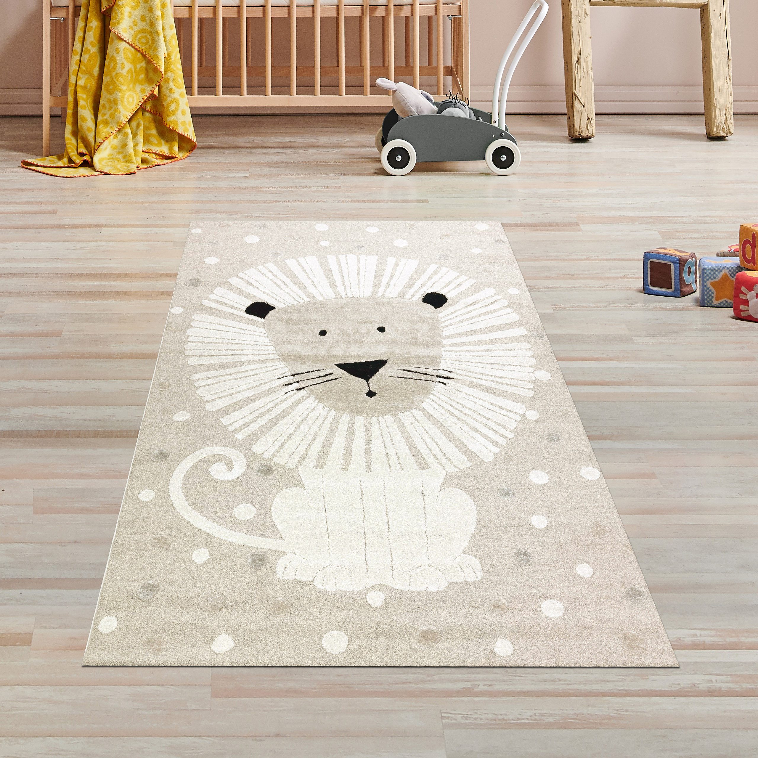 TeppichHome24 Kinderteppich Spielezimmer Teppich Kinderzimmer 3d-Effekt Löw günstig online kaufen