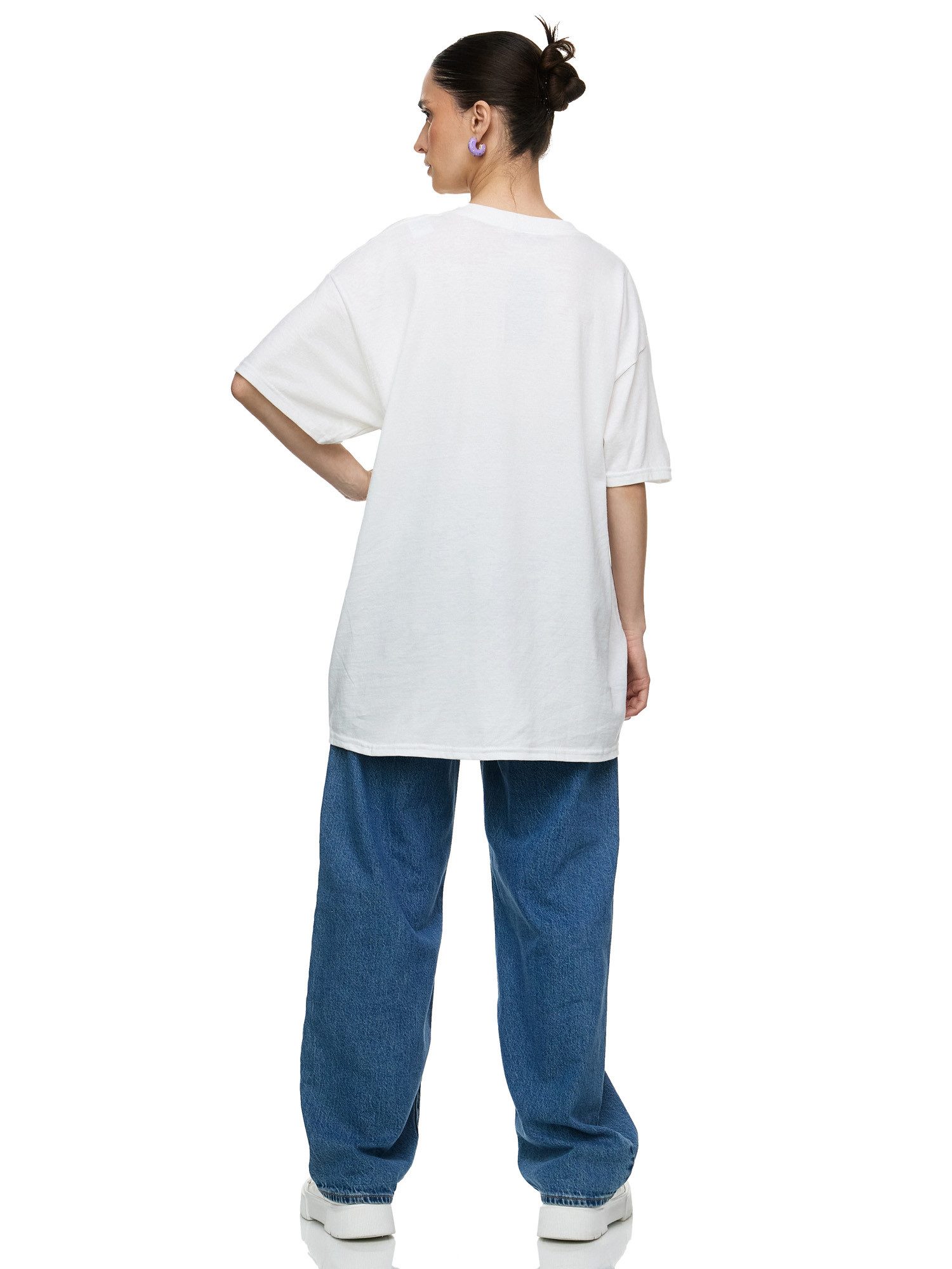 Worldclassca T-Shirt Worldclassca Oversized Print DOLCE FAR NIENTE T-Shirt Sommer Oberteil