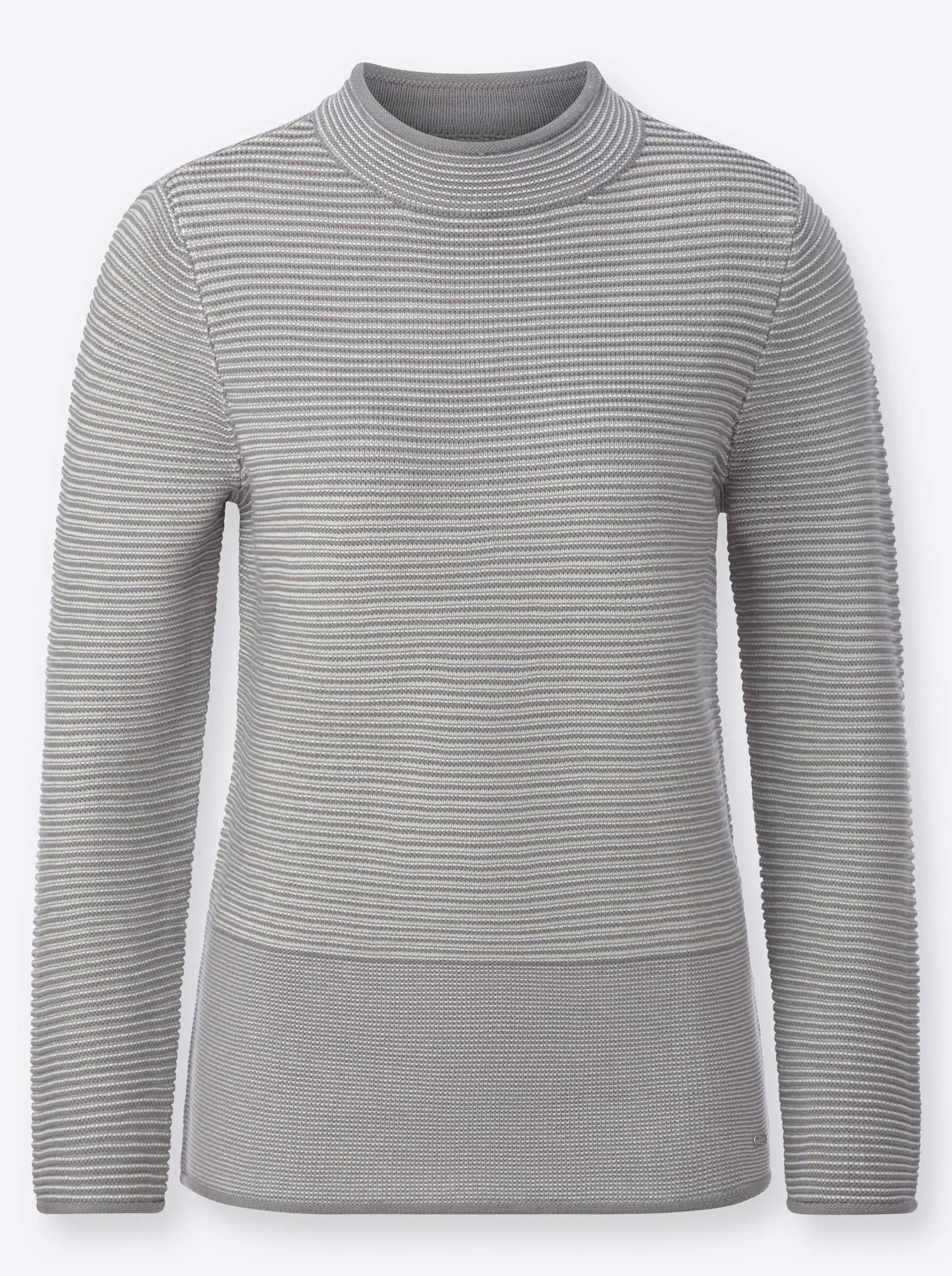 Strickpullover Pullover Langarm Links-Strick