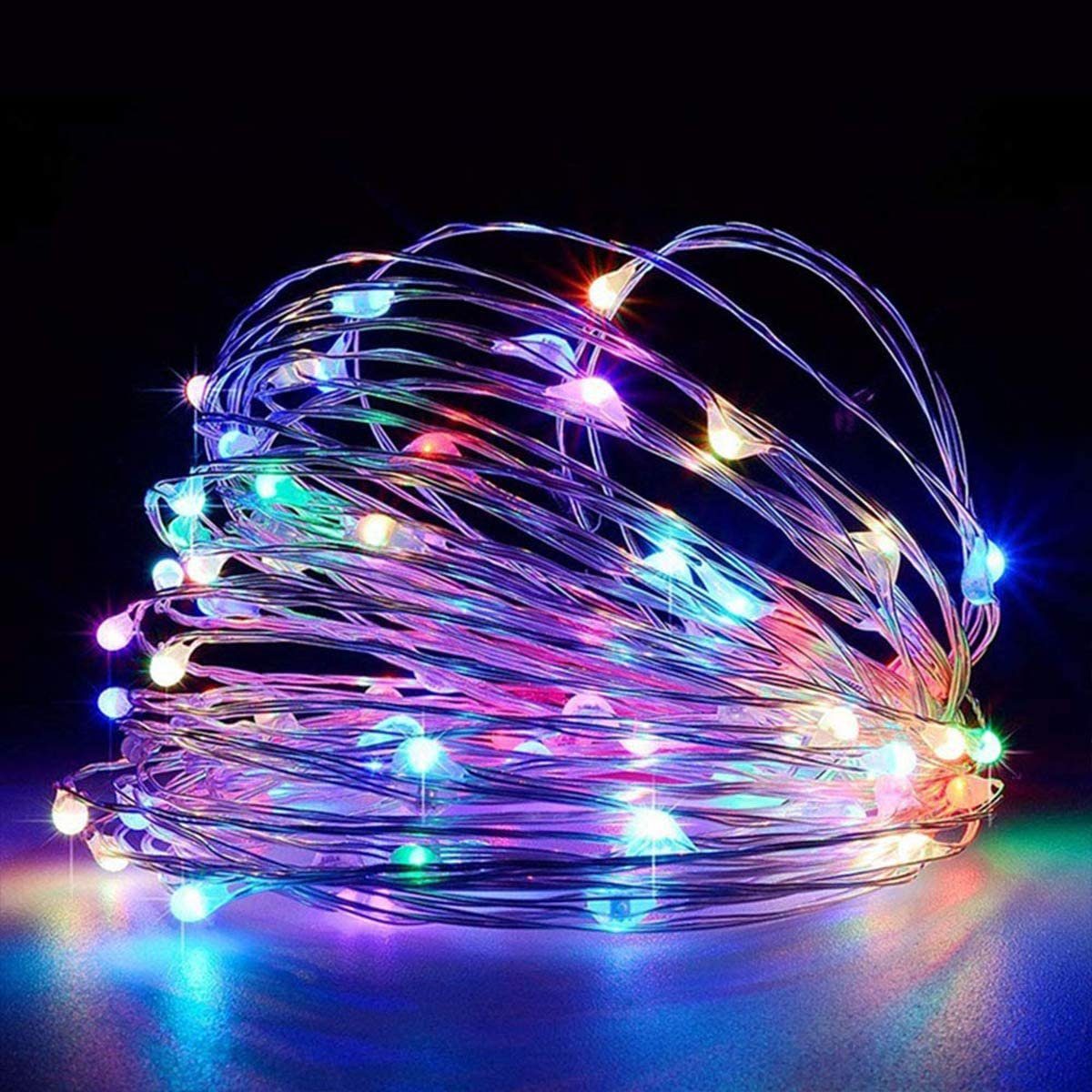 Nachtlampe, Party LED-Lichterkette Mehrfarbig Hochzeit 5m für Lichterkette Mehrfarbig Weihnachten Megaphonic