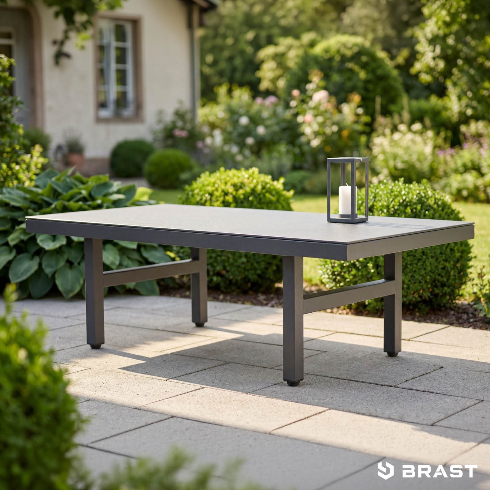 BRAST Gartenlounge-Set Aluminium Adria, viele Varianten & Module, (Loungemöbel Essgruppe Gartenmöbel, bis zu 5 Personen, Sofa Sessel Tisch), Loungetisch