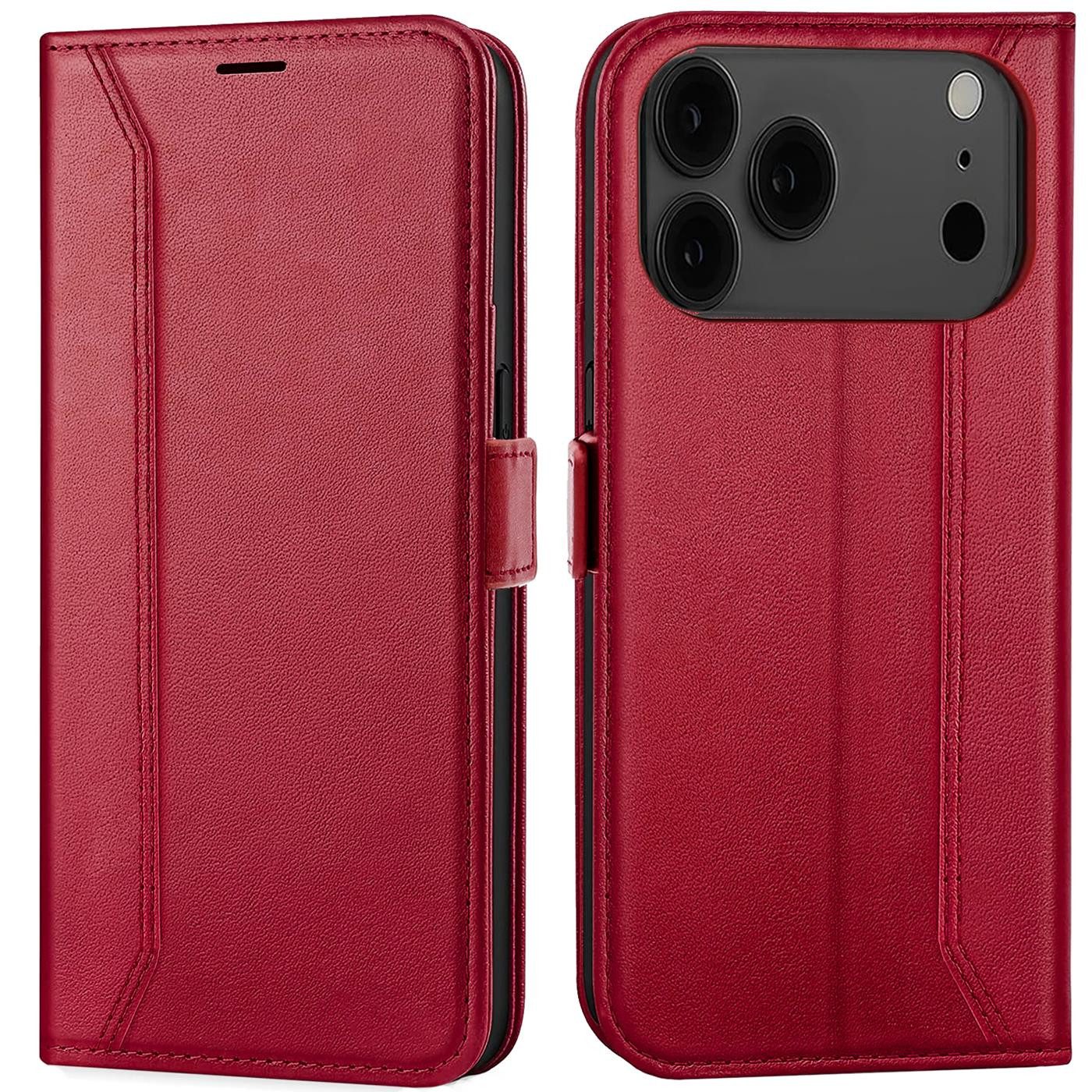 CoolGadget Handyhülle Book Case Elegance Tasche für Apple iPhone 17 Pro 6,3 Zoll, Hülle Magnet Klapphülle Flip Case für iPhone 17 Pro Schutzhülle