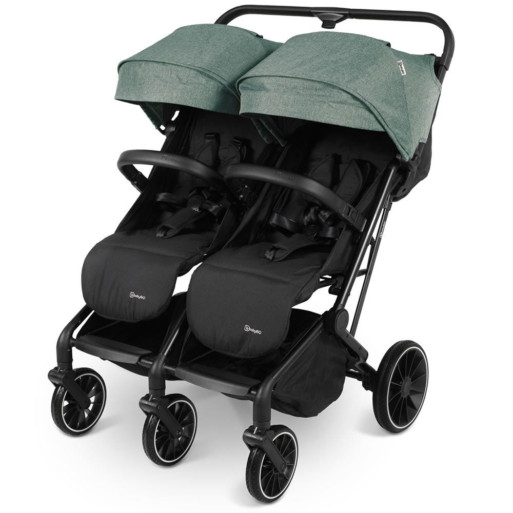 BabyGo Zwillingsbuggy Zwillingsbuggy Zwillingskinderwagen GOTwice, Schadstoffgeprüft und umweltfreundlich hergestellt