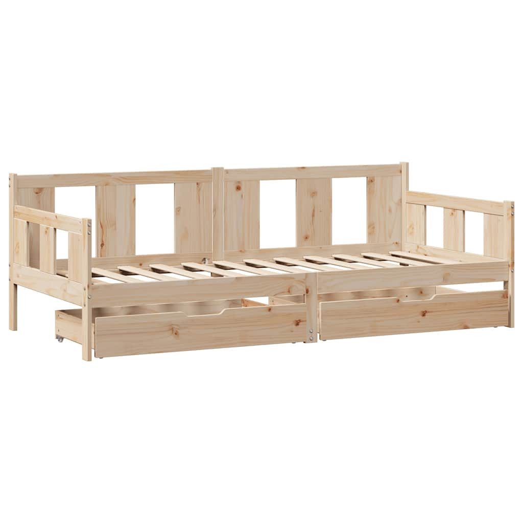 vidaXL Bett Tagesbett mit Schubladen 90x190 cm Massivholz Kiefer
