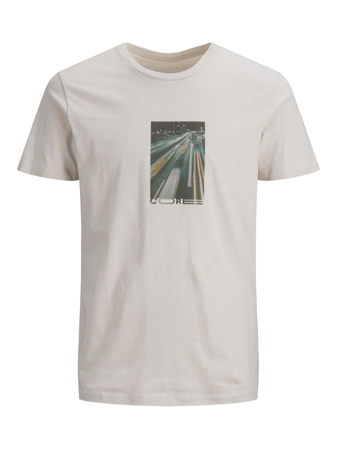 Jack & Jones T-Shirt JCOMATEO (1-tlg) aus Baumwolle Moonbeam REG 12200619