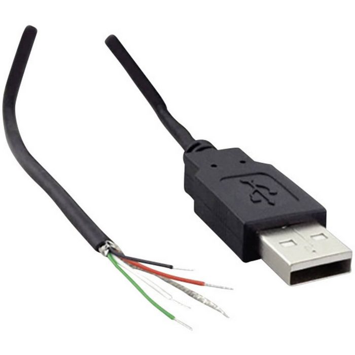 TRU COMPONENTS Stecker gerade USB A Stecker 2.0 TC-2524010 TRU COMPONENTS Inhalt: 1 USB-Kabel (1.80 cm)