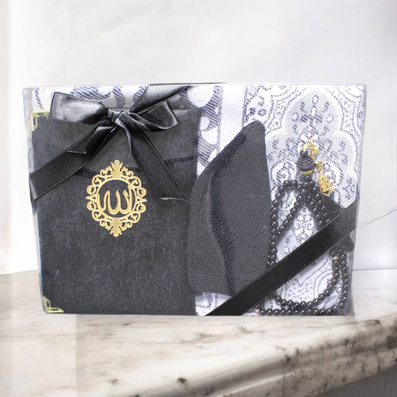 Aymasal Läufer Geschenkset 4 tlg. Gebetsteppich + 99er Gebetskette+ Koran J günstig online kaufen