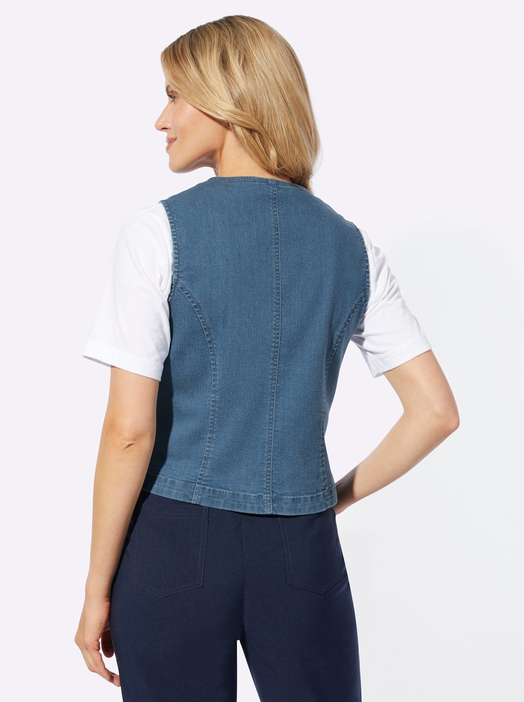 Sieh an! Jerseyweste Jeansweste . günstig online kaufen