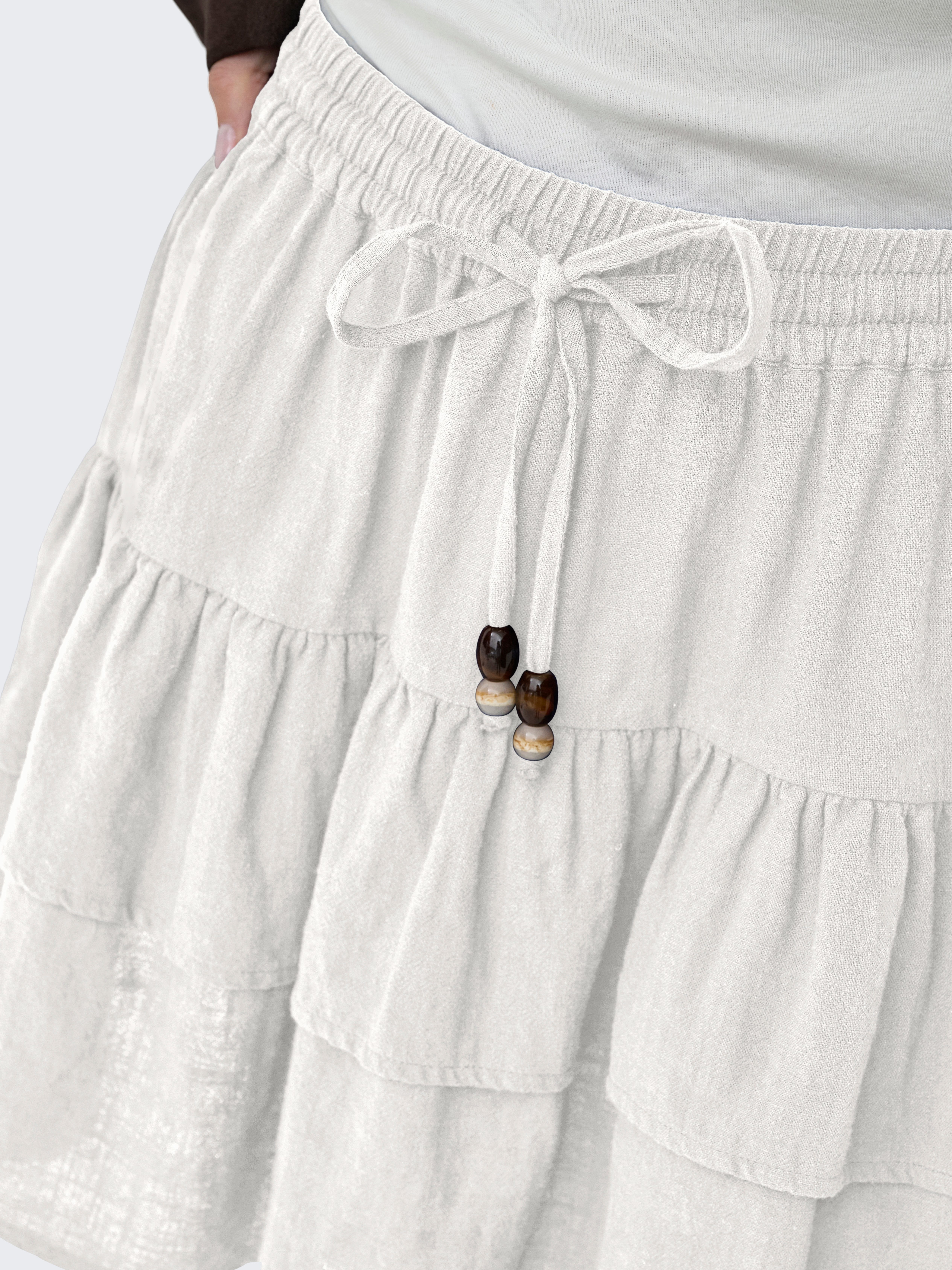 ONLY Minirock ONLSWAR STRING SHORT SKIRT WVN Baumwolle