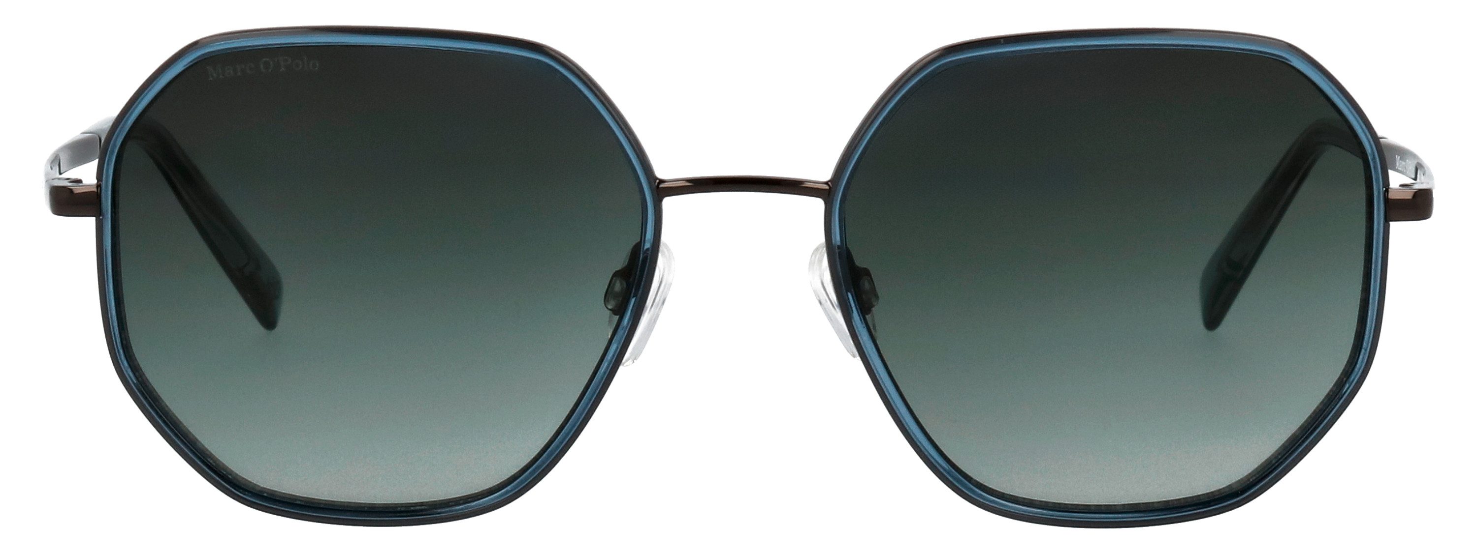 Marc O'Polo Sonnenbrille Modell 508003 Form Hexagon, Logoschriftzug auf Bügel, Kombifassung