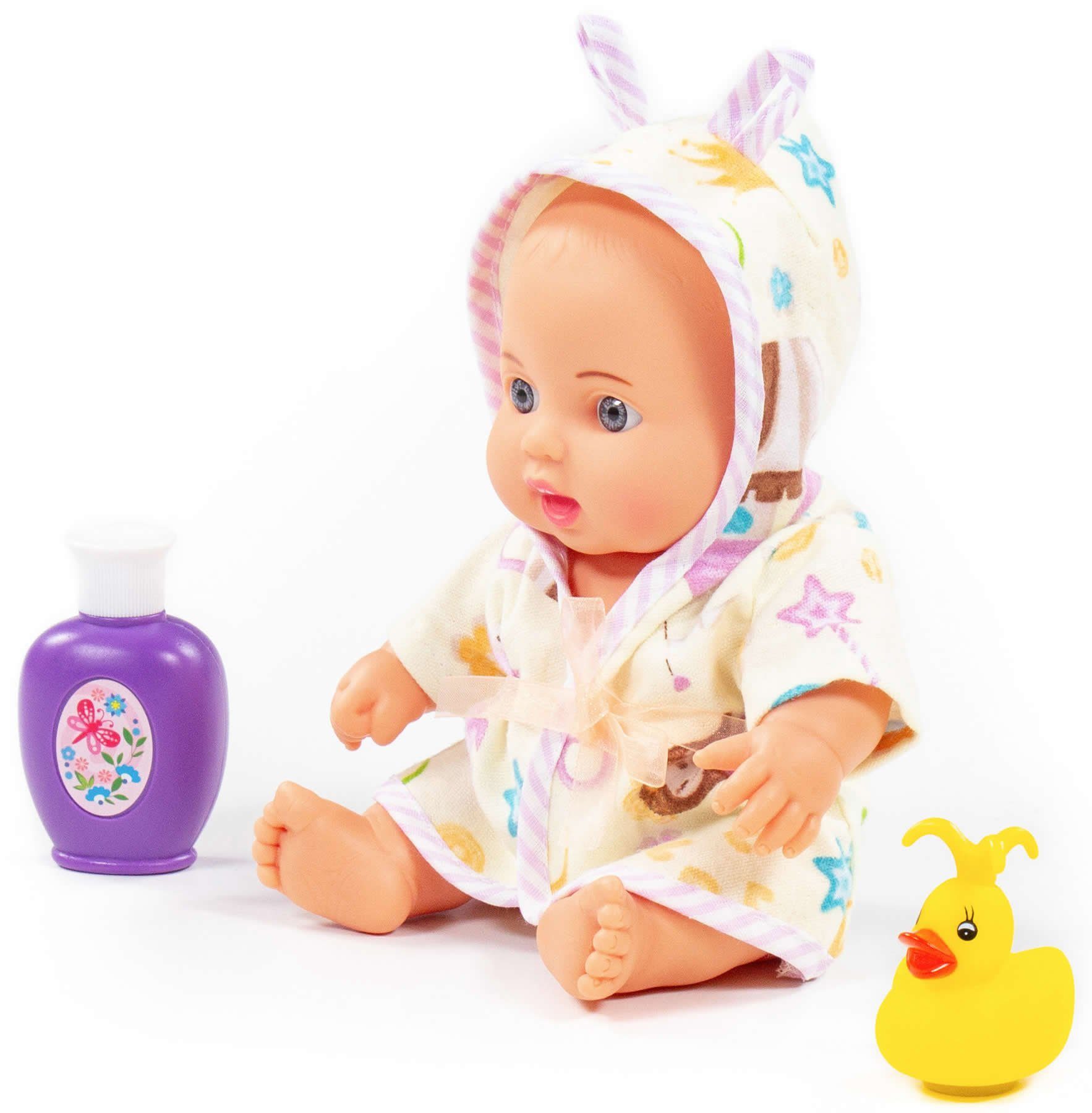 Babypuppe Badepuppe Puppe 24 cm mit Zubehör 2-tlg.