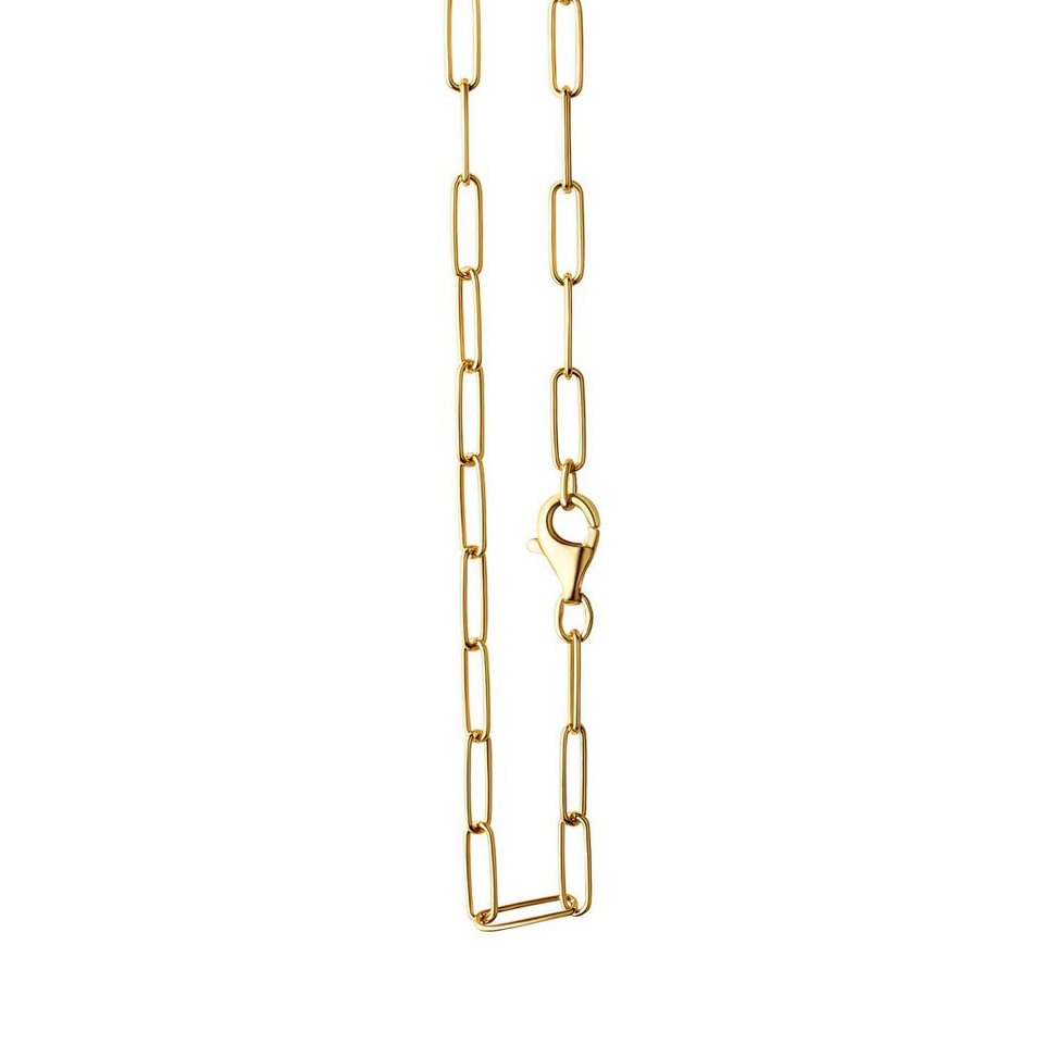 vergoldet Gliederkette Collierkettchen glanz 925 cm Vivance Silber 45