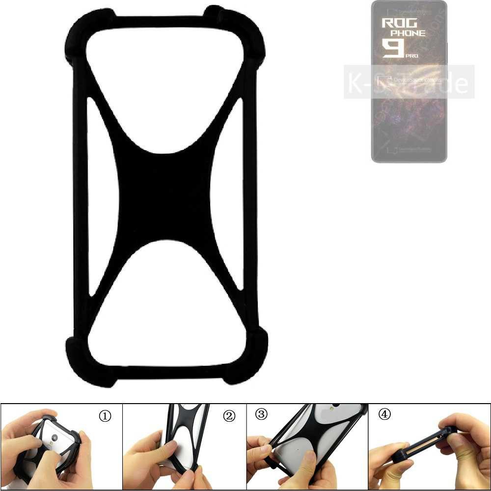 K-S-Trade Handyhülle für Asus ROG Phone 9 Pro, Handy-Hülle Schutz-Hülle Silikon Bumper TPU Softcase Smartphone