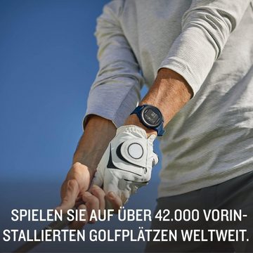 Garmin Smartwatch (1,3 Zoll, Android iOS), Golfuhr mit Schlagweitenmessung & Distanzangaben zum Grün Hindernissen