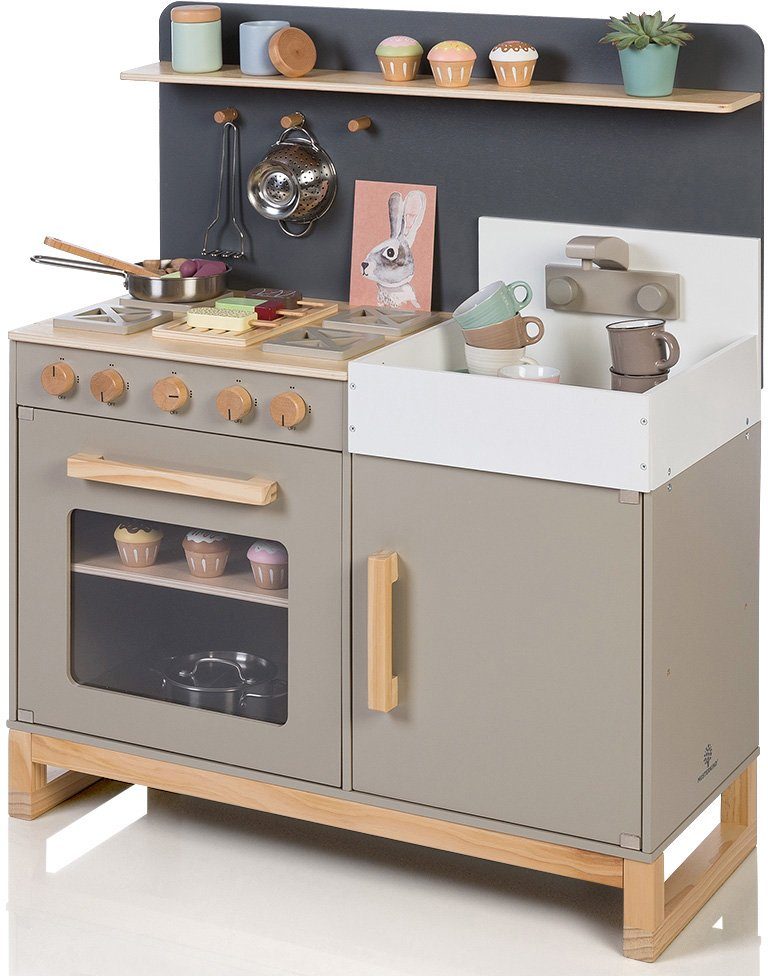 MUSTERKIND® Spielküche Linum, warmgrau/natur Holz günstig online kaufen