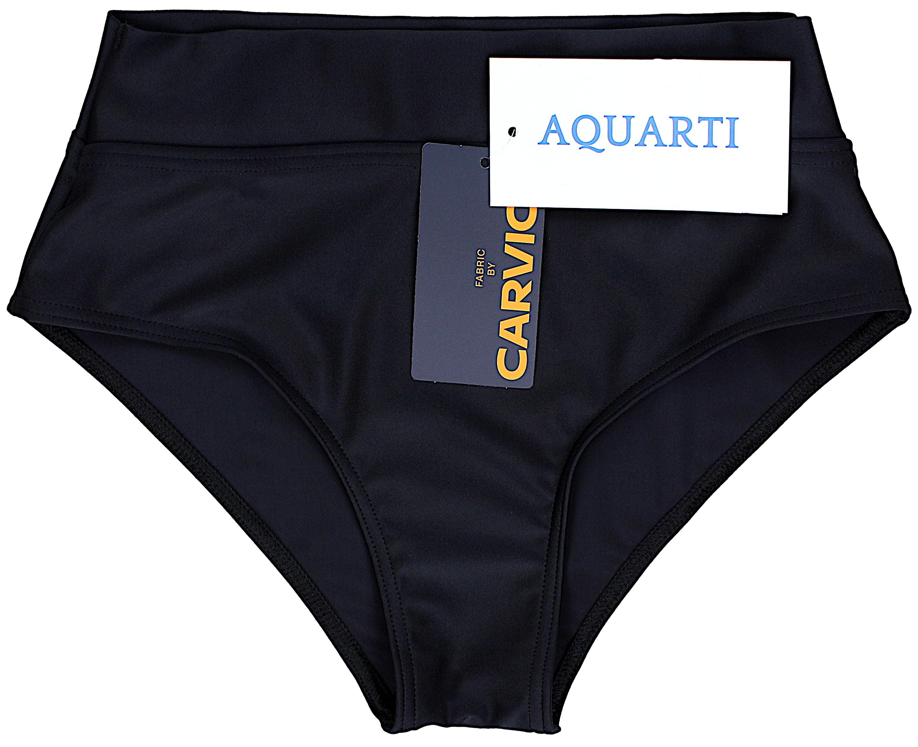 Aquarti Bikini-Hose Unterteil High Waist mit Umschlagbund