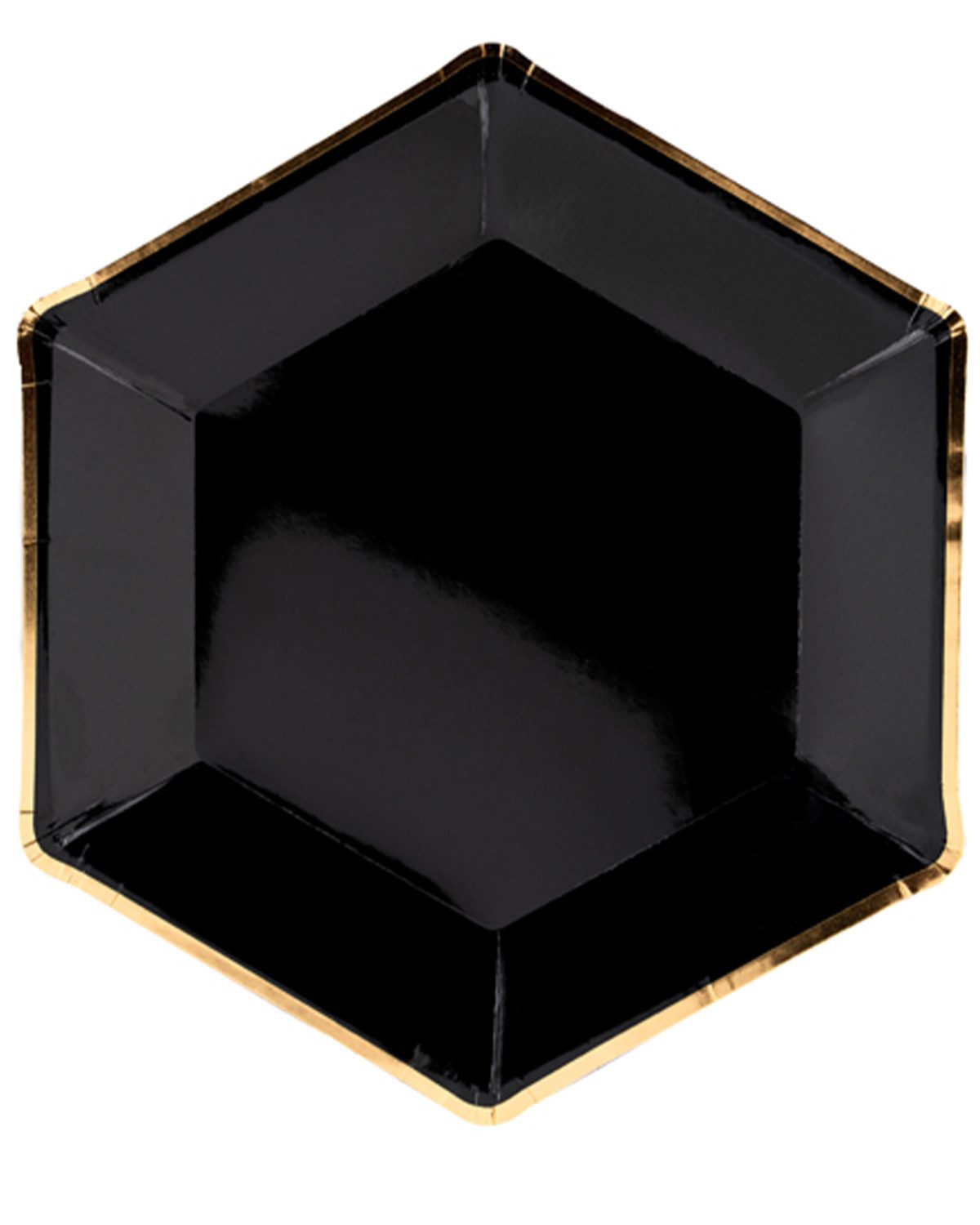 partydeco Pappteller Pappteller 'Let`s celebrate' 20cm/6 Stk., Schwarz
