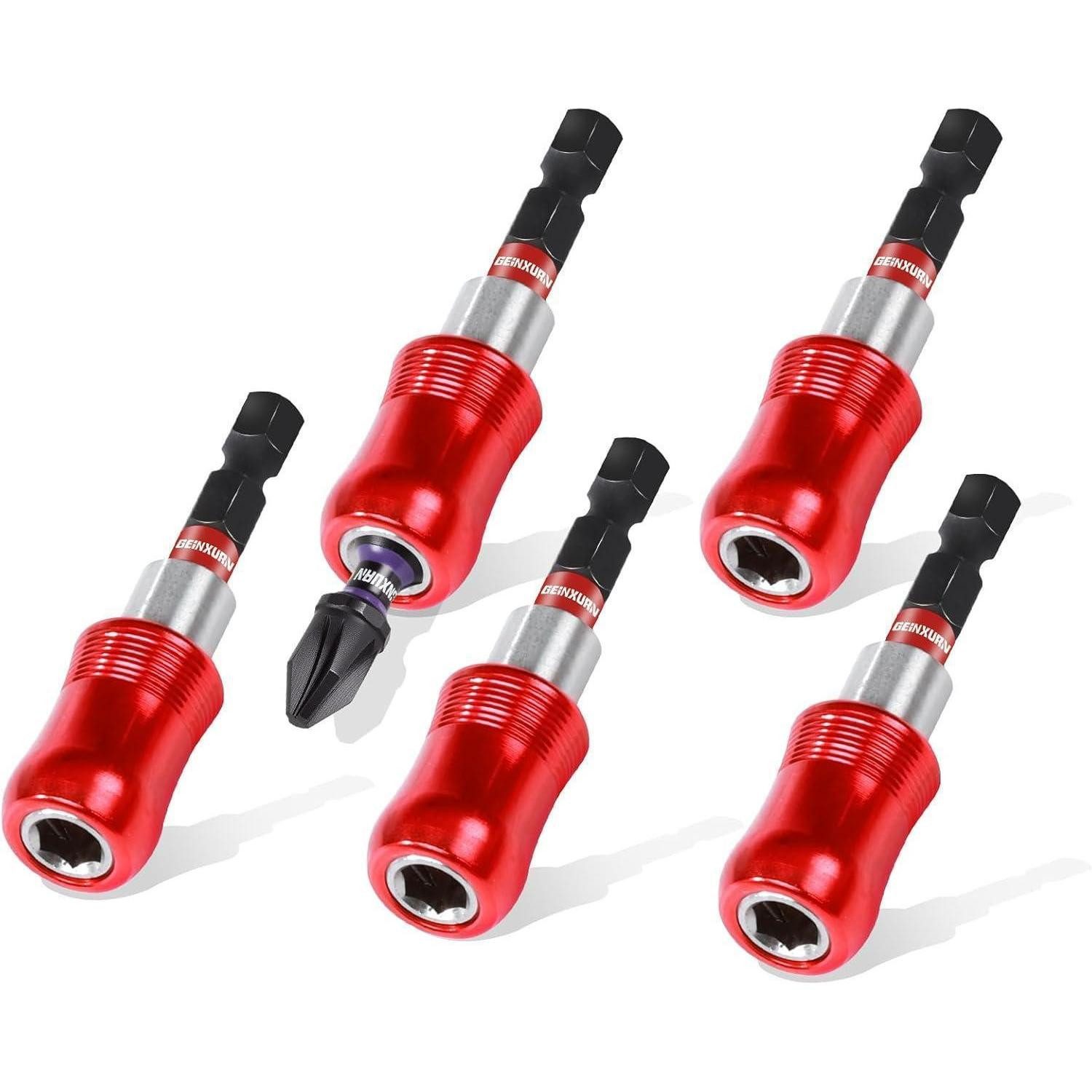 LuxusKollektion Bit-Set Bithalter magnetisch 5tlg 60mm Schnellwechsel Cr-V