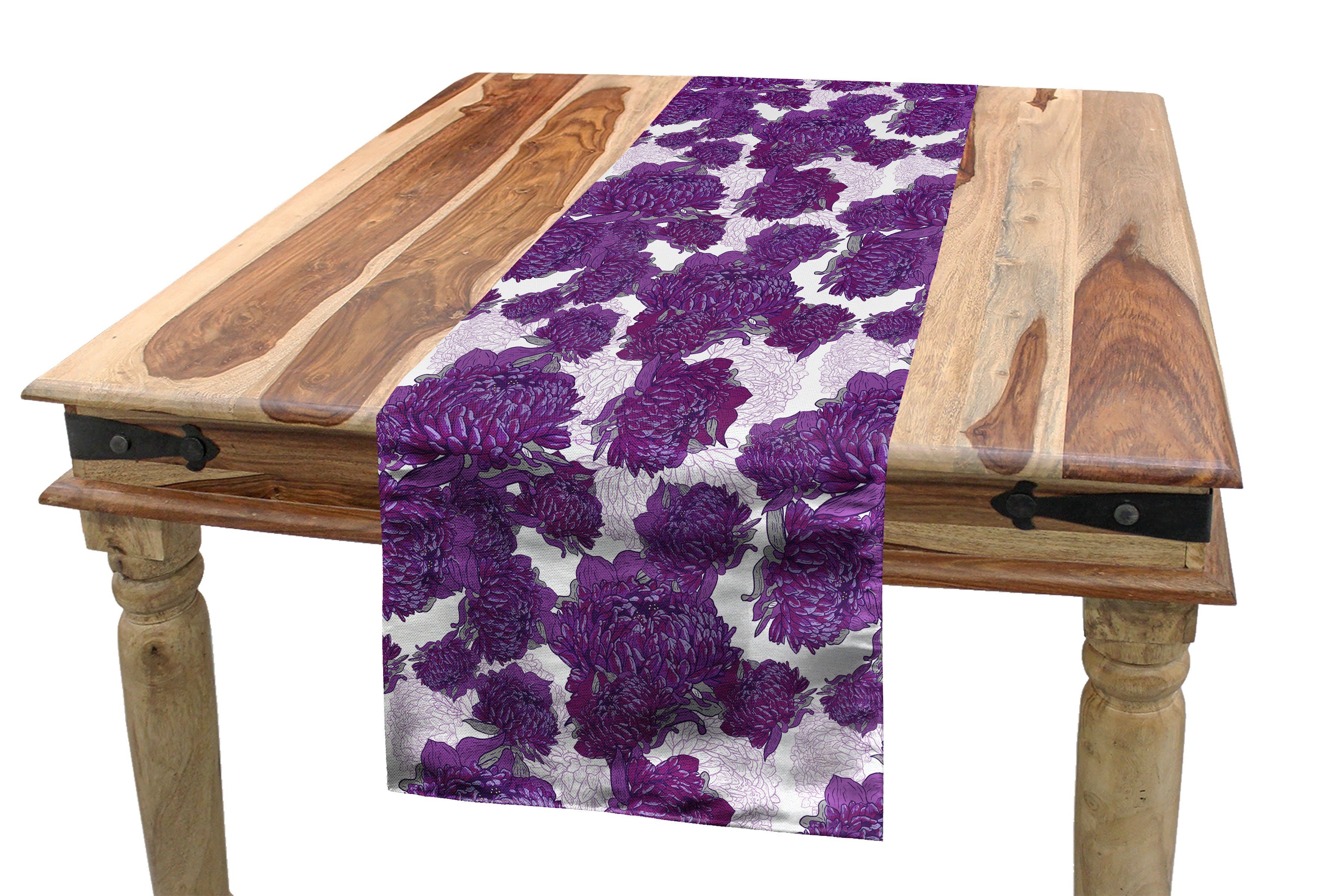Abakuhaus Tischläufer Esszimmer Küche Rechteckiger Dekorativer Tischläufer, viktorianisch Allium Blütenblätter