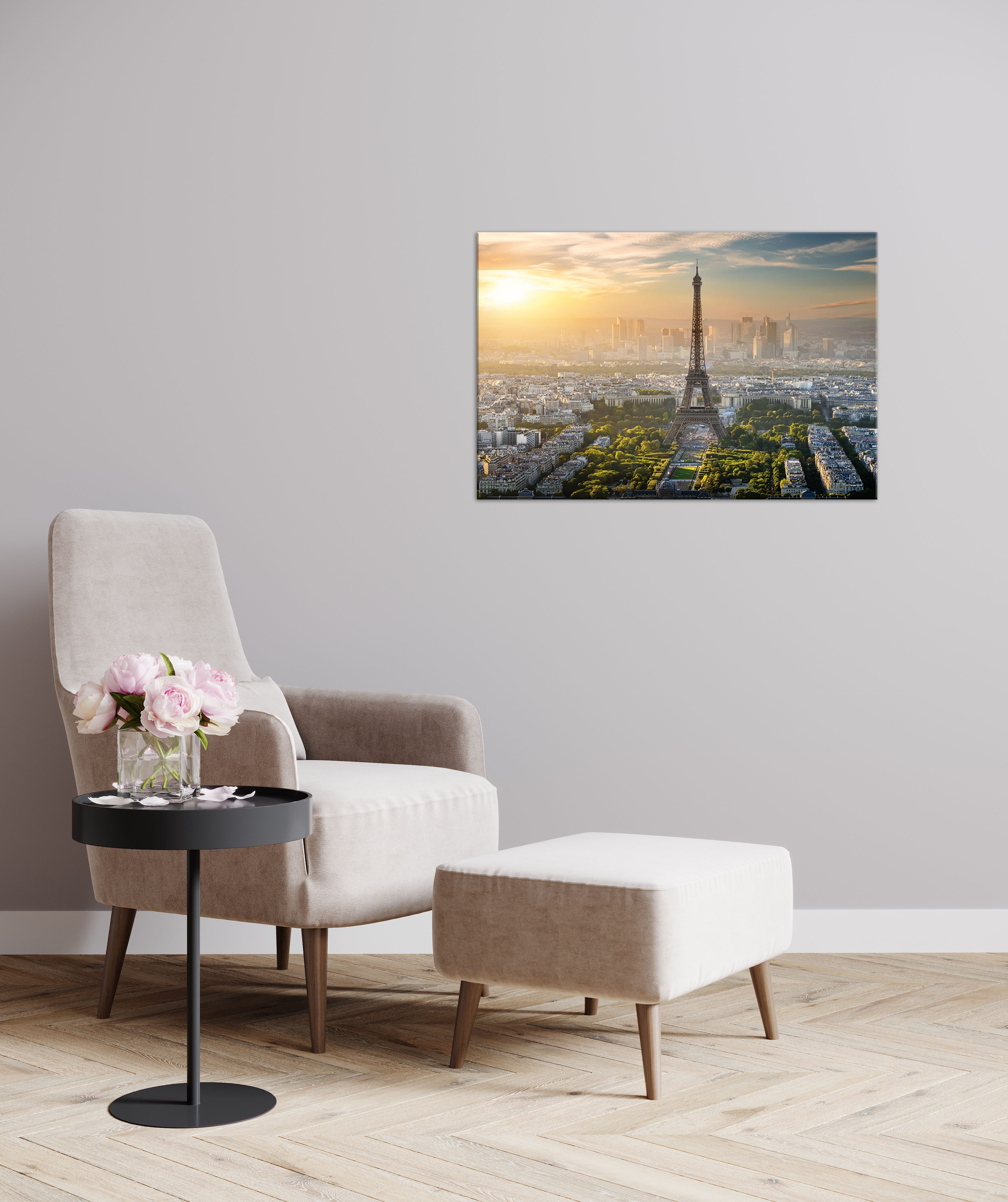 Bönninghoff Leinwandbild, Frankreich, Paris, Sonnenuntergang, Stadt (1 St)