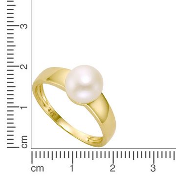 Fascination by Ellen K. Fingerring Gold 375 Perle weiß 7,5-8mm