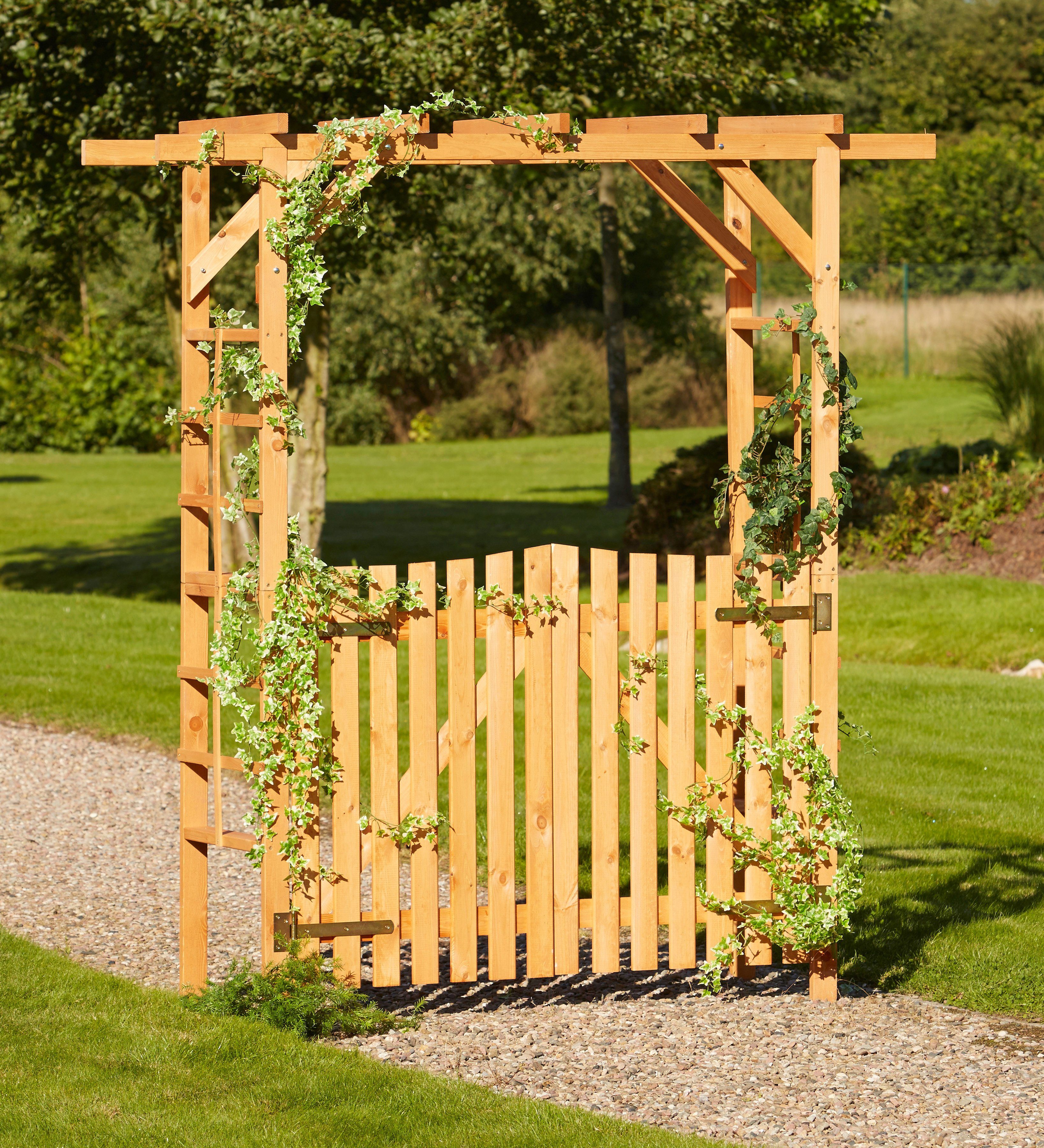 Anke, 200x60x210 mit cm, Rosenbogen Türen BxTxH: Pergola promadino