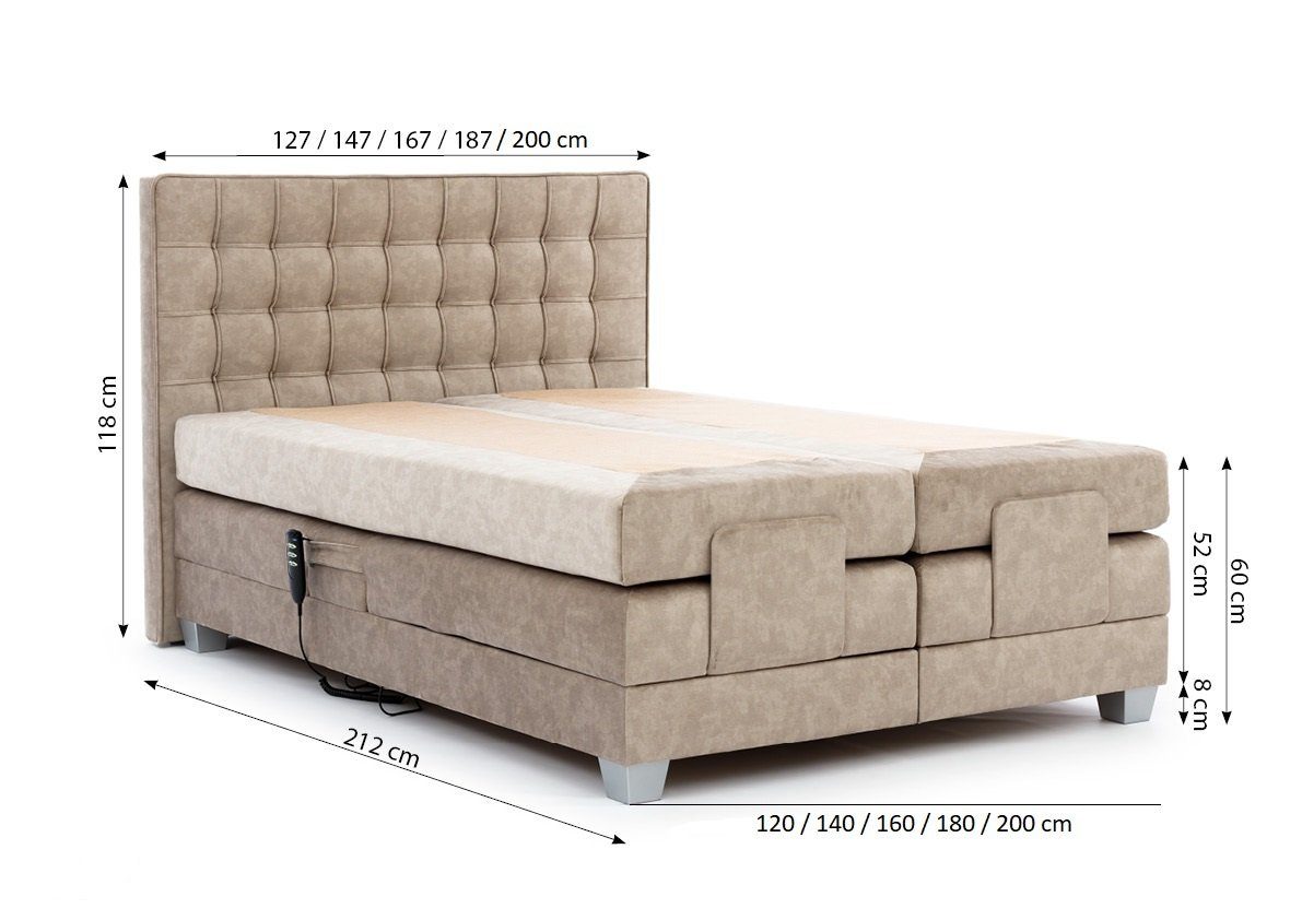 Fun Möbel Boxspringbett Boxspringbett Schlafzimmerbett MAXIMA günstig online kaufen