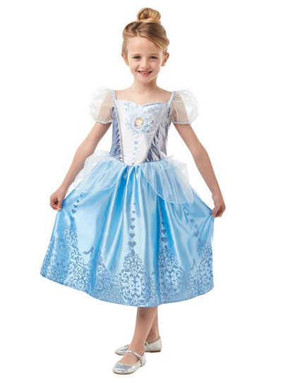 Rubie´s Kostüm Disney Prinzessin Cinderella Glitzer Kinderkostüm, Werde zur Disney Princess mit jeder Menge Glitter!