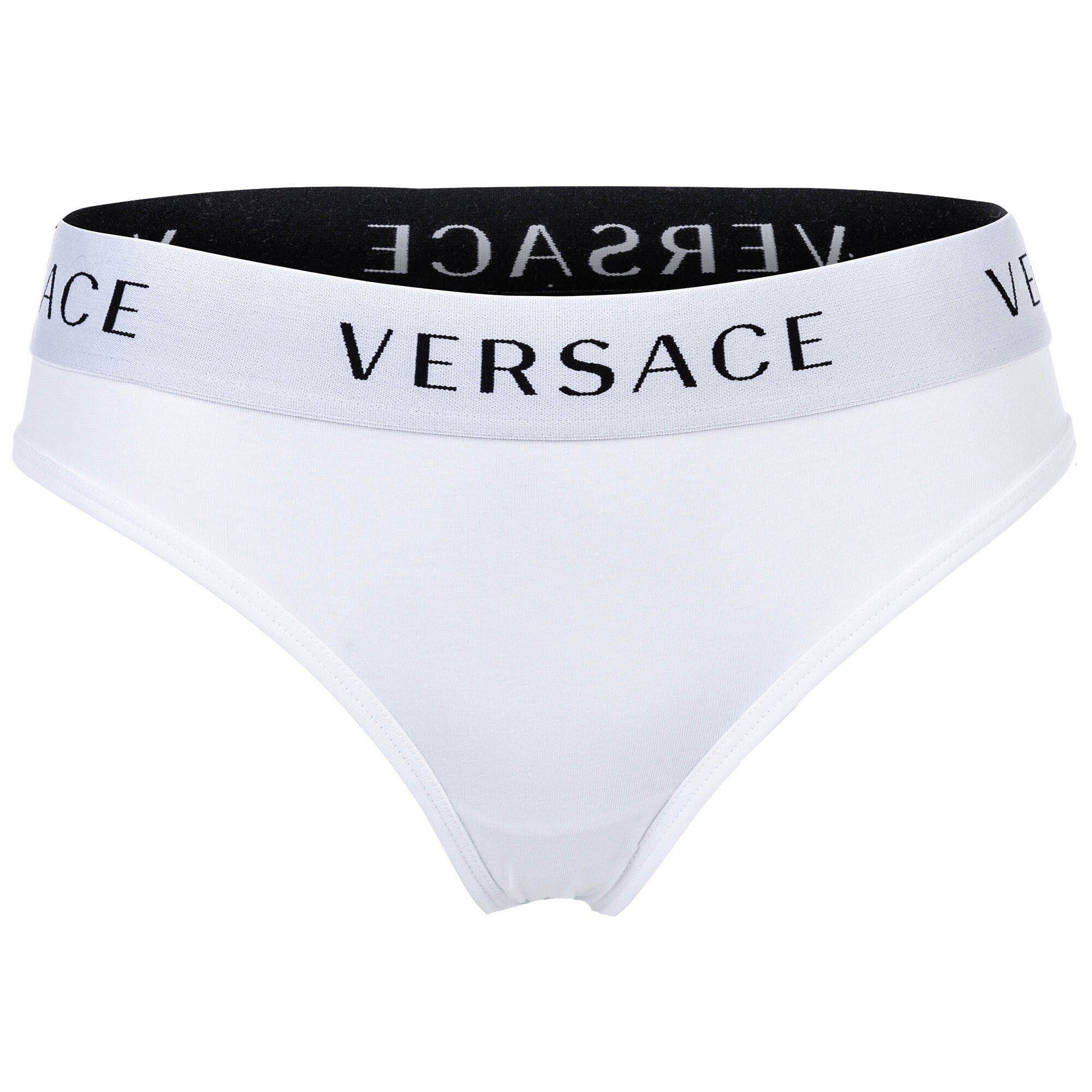 Versace Slip Damen Baumwolle Slip - Unterhose, Weiß Unterwäsche