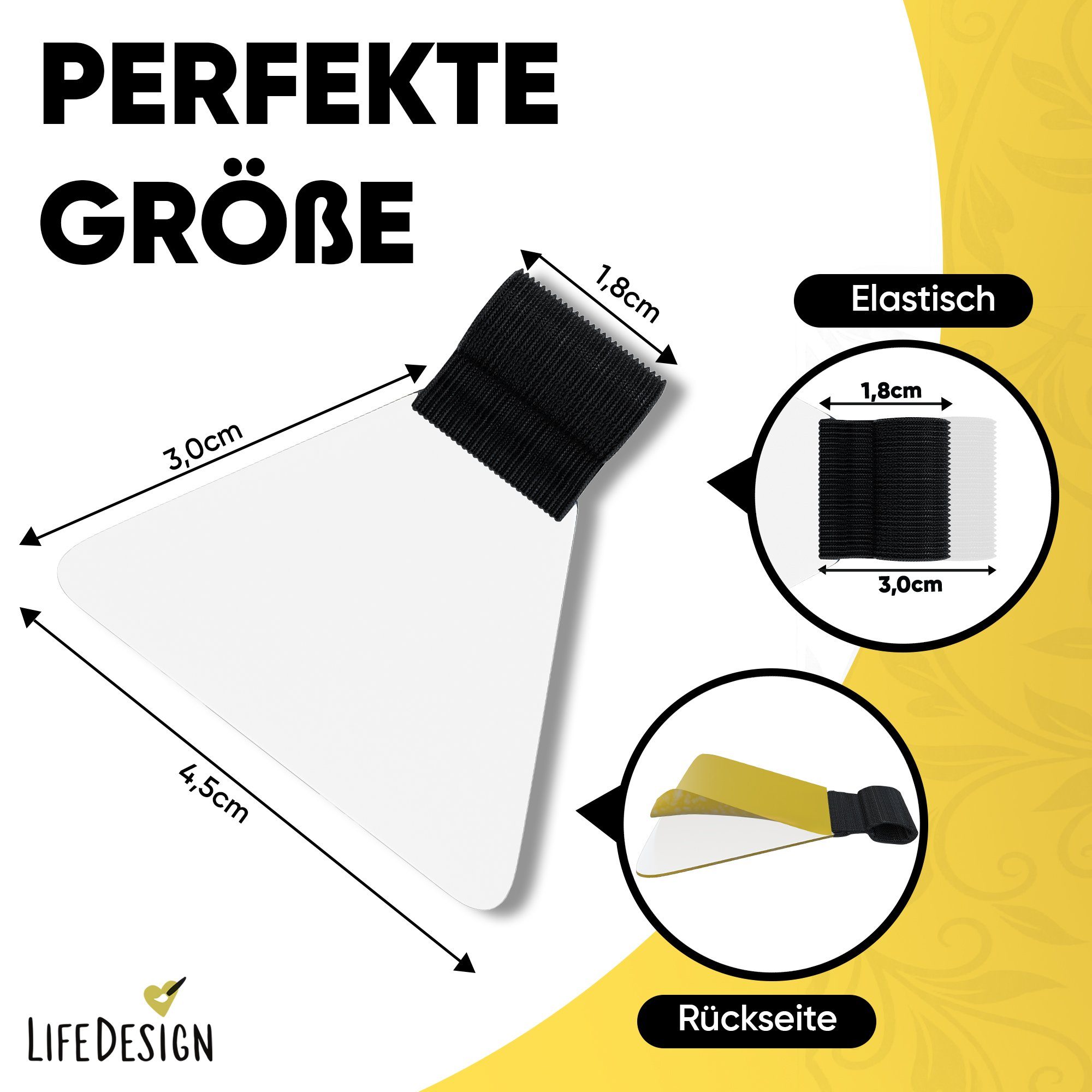 LifeDesign Notizbuch Stiftehalter, Pen-Loop 12er Set, Stifthalter, selbstklebend für alle Stiftarten & Bücher