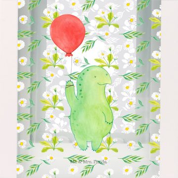 Mr. & Mrs. Panda Gartenleuchte S Schildkröte Luftballon - Transparent - Geschenk, Laterne kleine La, Liebevoll bedruckt