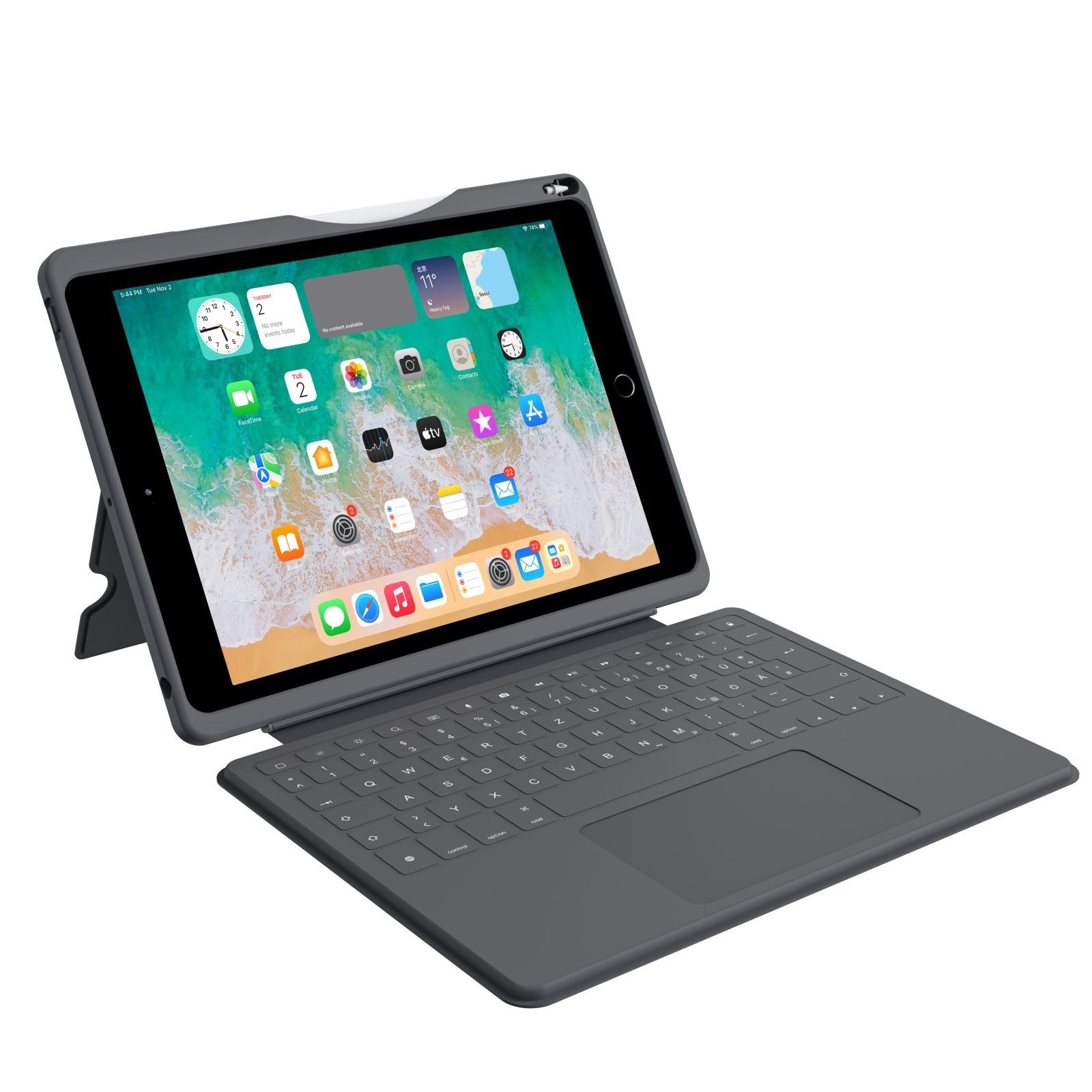 Deqster Smart Rugged Touch Plus Keyboard 10.2", QWERTZ, Deutsch, Mechanischer Tastatur